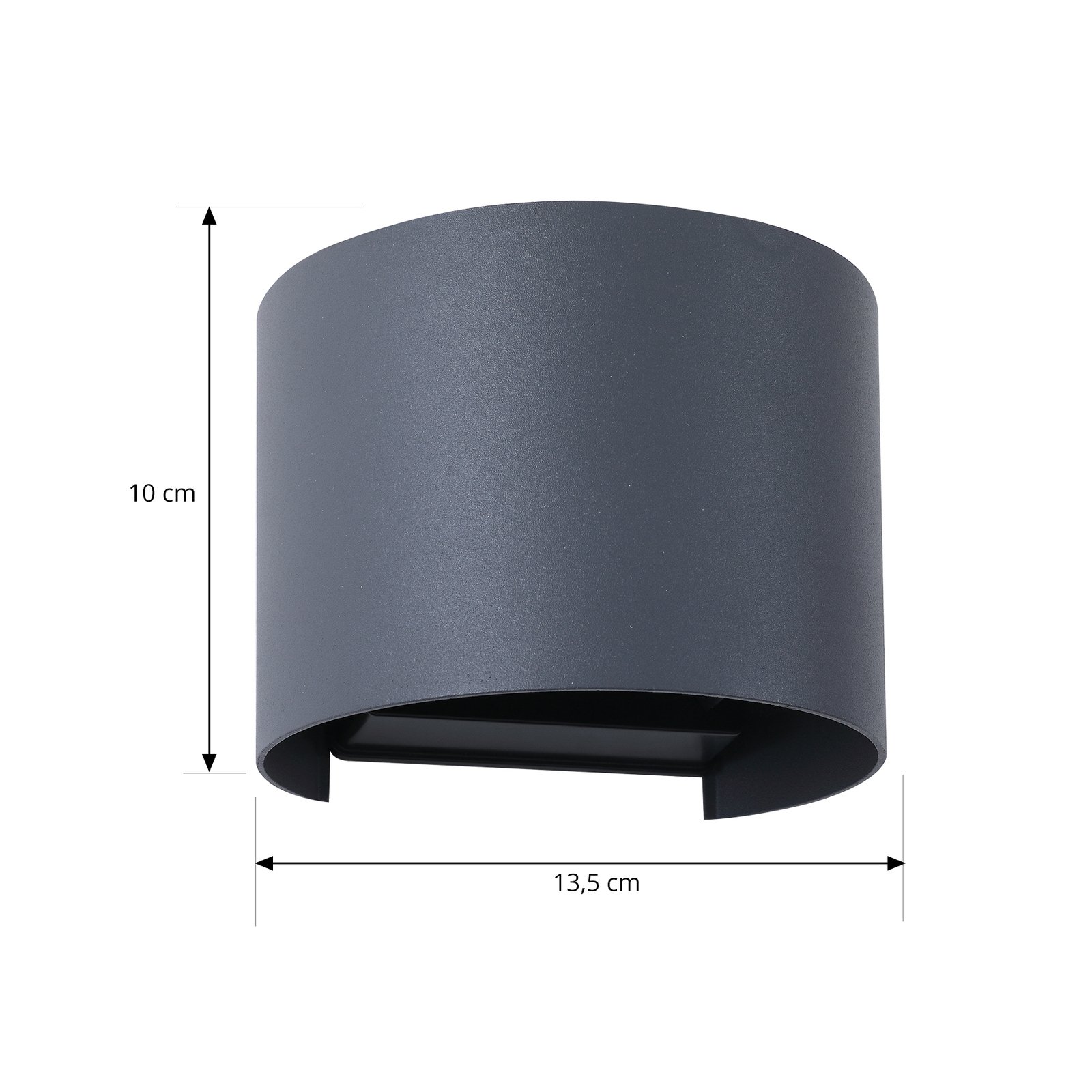 Dara Round LED Smart Buiten Wandlamp Grijs - Lindby