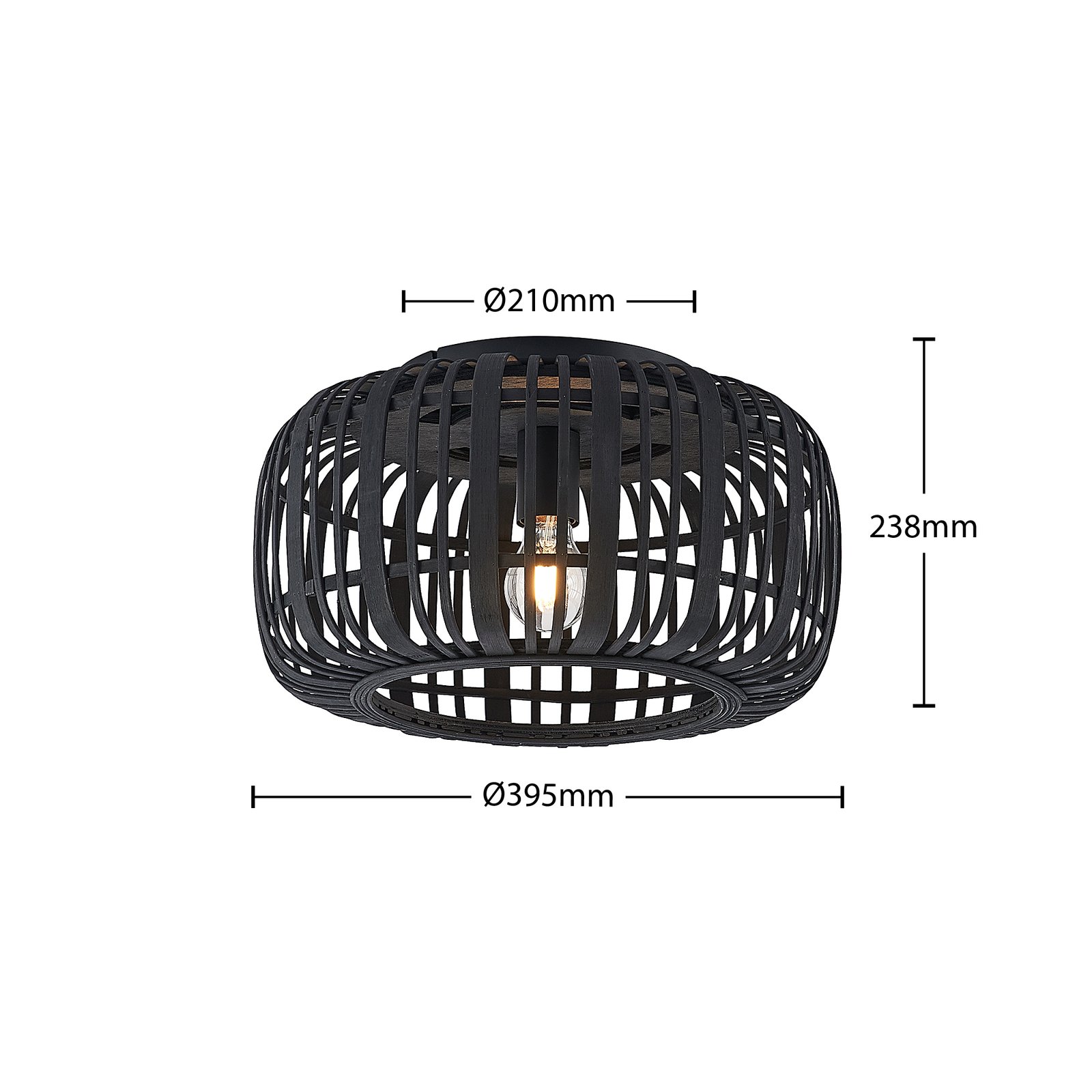 Canyana Plafonierar Black - Lindby