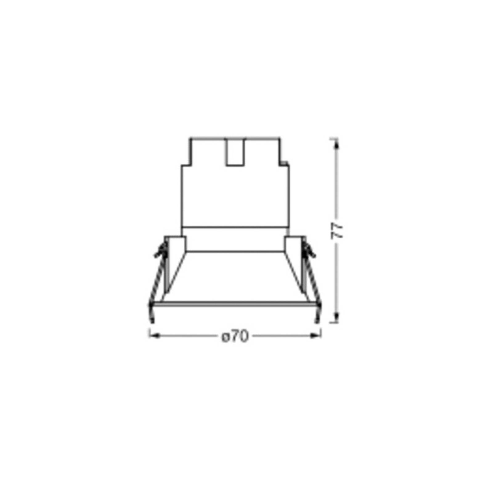 LEDVANCE Twist spot LED Ø7cm 840 biały/srebrny