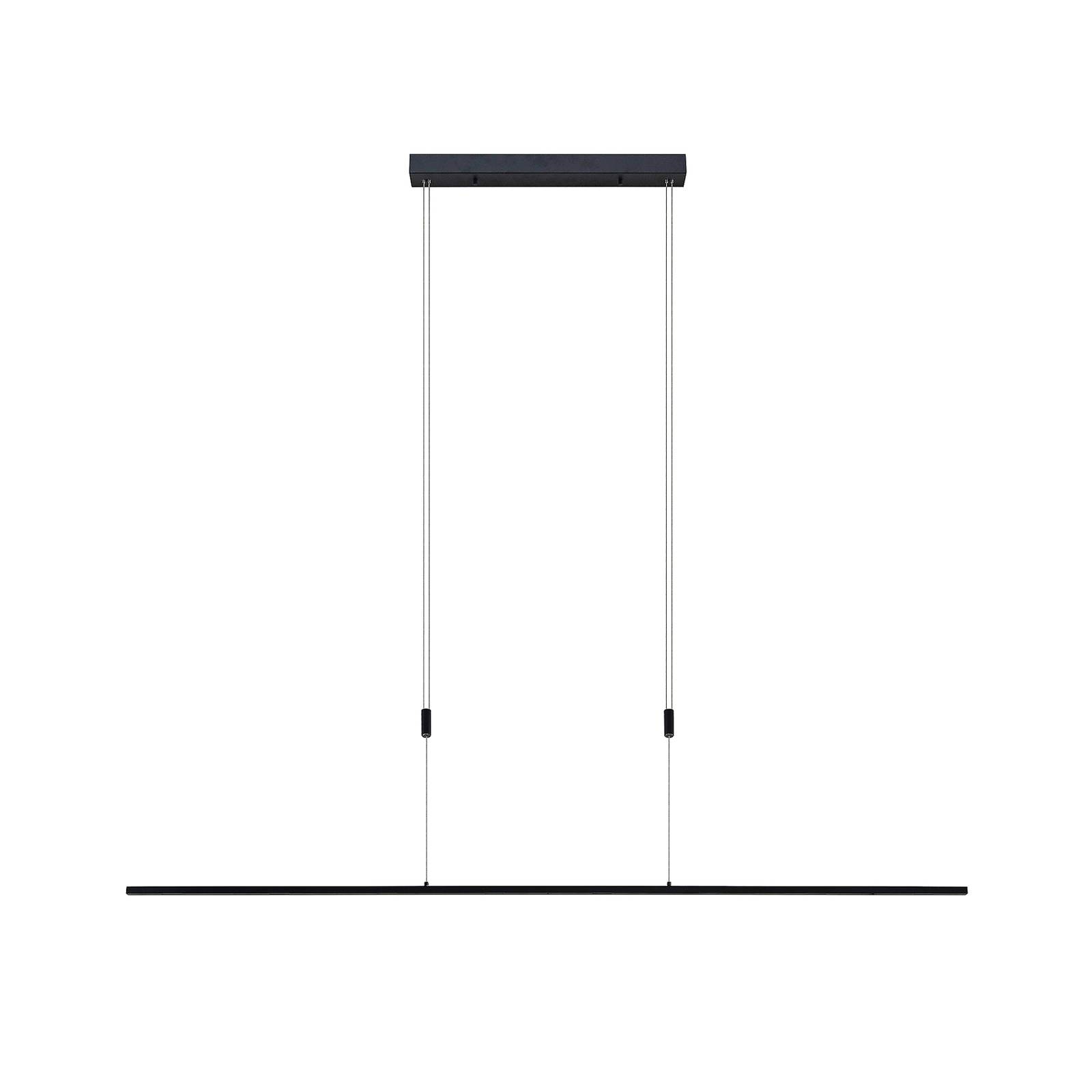 Lucande Stakato pendant light 8-bulb 180 cm long, for Living / Dining Room, steel, aluminium, 5 W, L: 180 cm, W: 1.6 cm, H: 1.6 cm