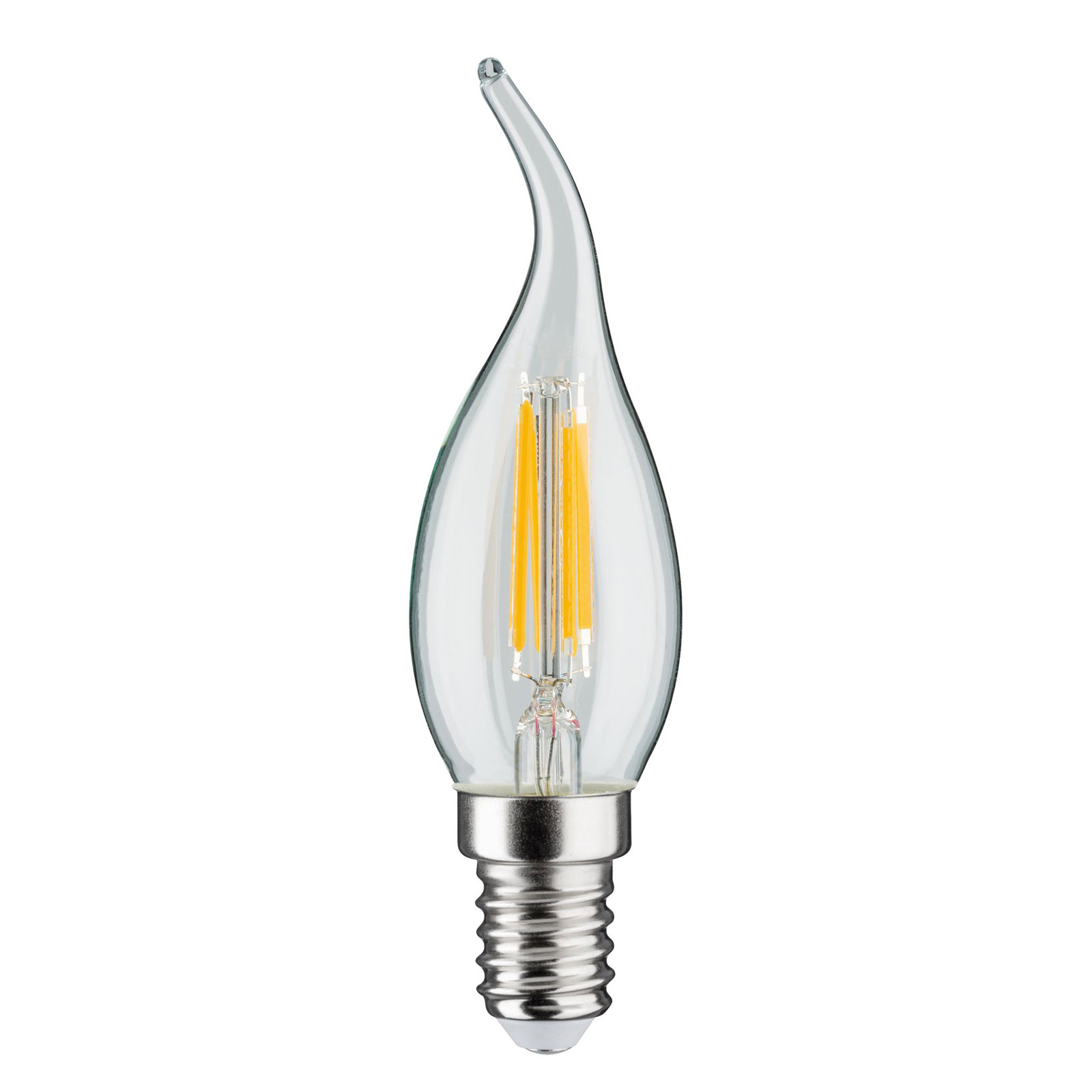 LED-Kerze E14 4,8W Filament 2.700K Windstoß klar