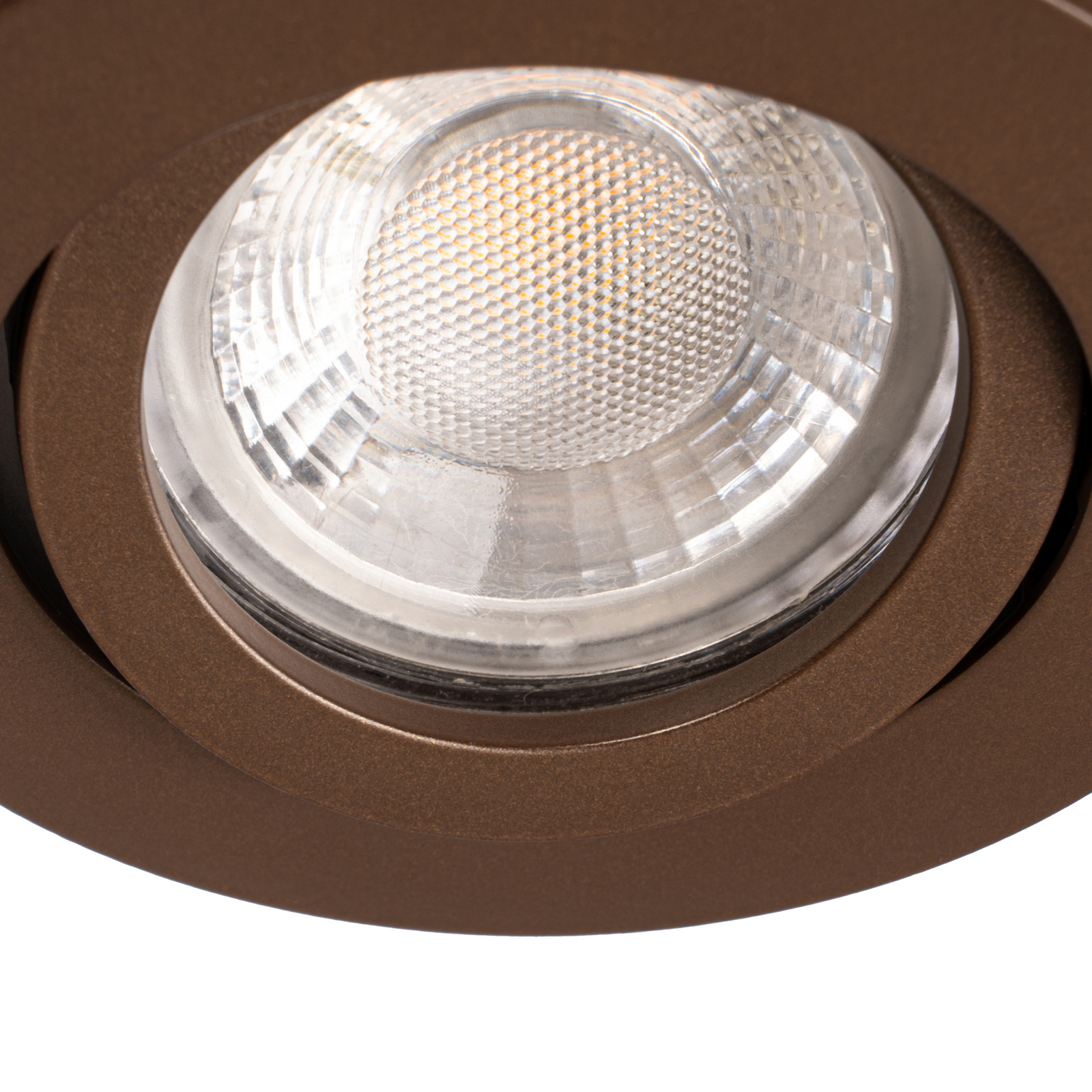 Arcchio Zyron downlight, coffee brown, Ø 8.2 cm Arcchio Zyron downlight, coffee brown, Ø 8.2 cm
