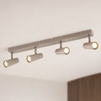 Lindby downlight Iluna, 4 lyskilder, kaffebrun, GU10