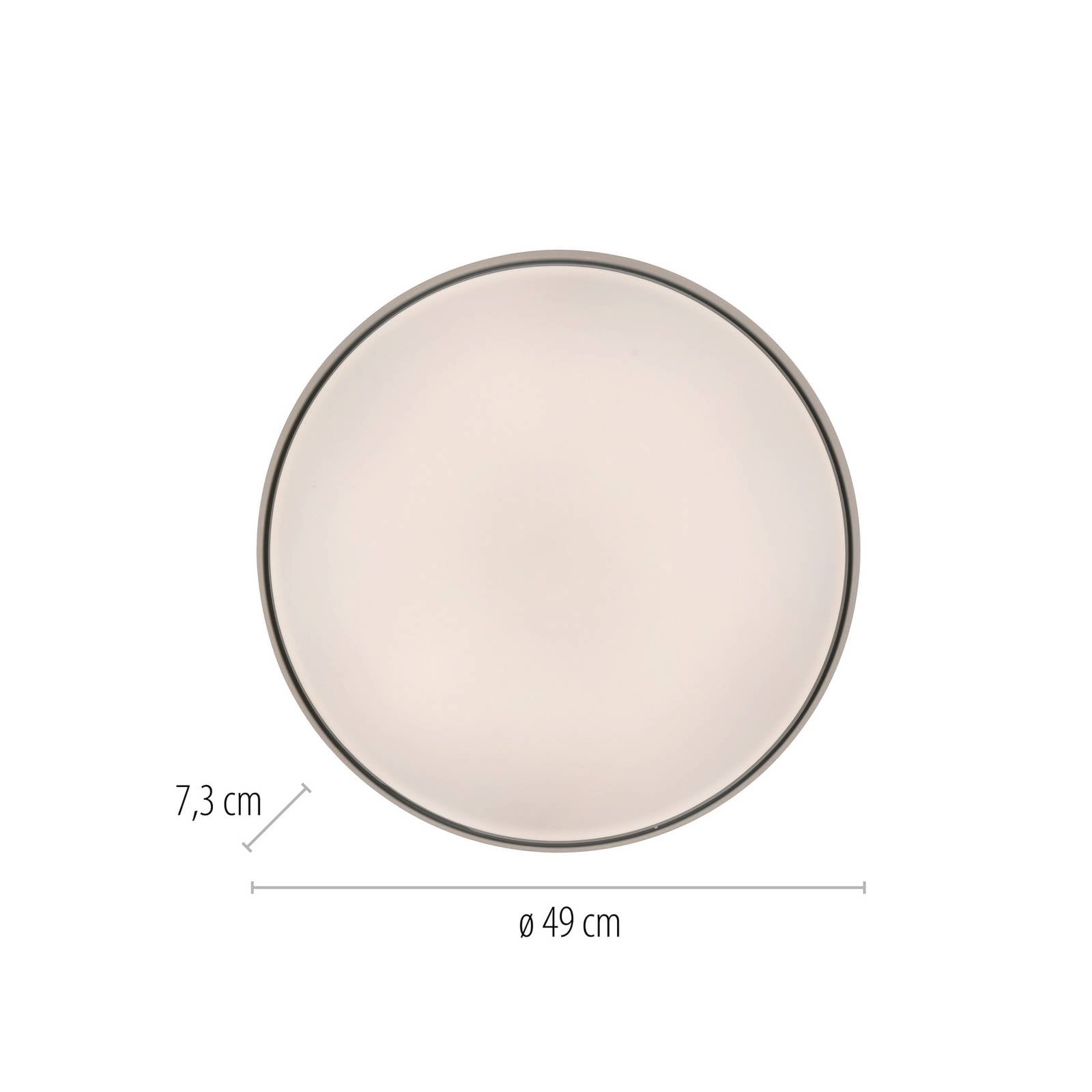  Schöner Wohnen Schöner Wohnen Tavoli Led Ceiling Light, Black, ø 49 Cm, Metal, Cct, Dimmable 