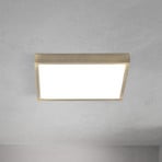 LED ceiling lamp Disc, antique brass colour, length 24 cm, CCT