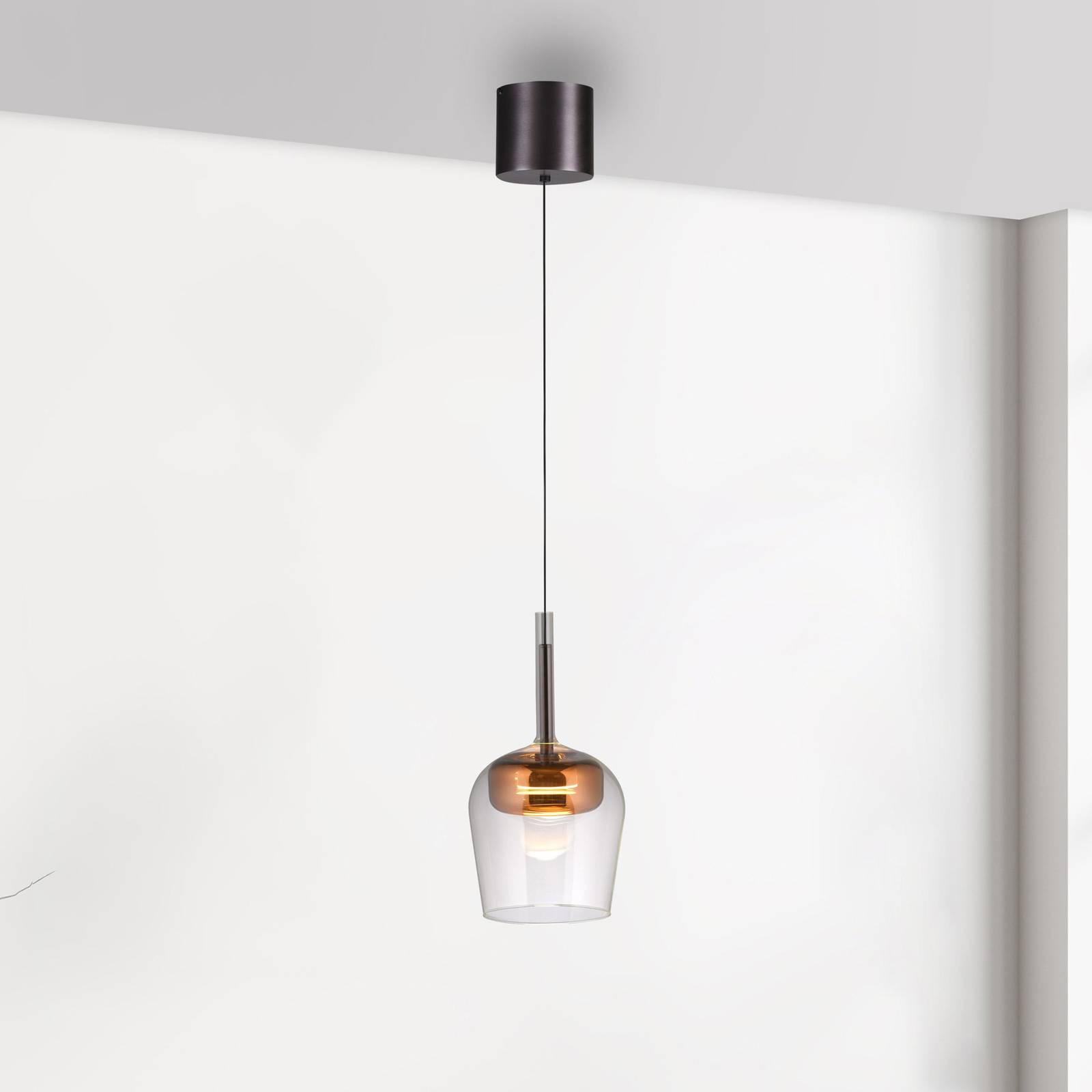 Q-Smart-Home Paul Neuhaus Suspension Smart LED Q-Kon cuivré Ø 21 cm