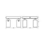 OSRAM Deckenspot OCTAGON PLATE, schwarz, 4-flg. GU10-LED 927
