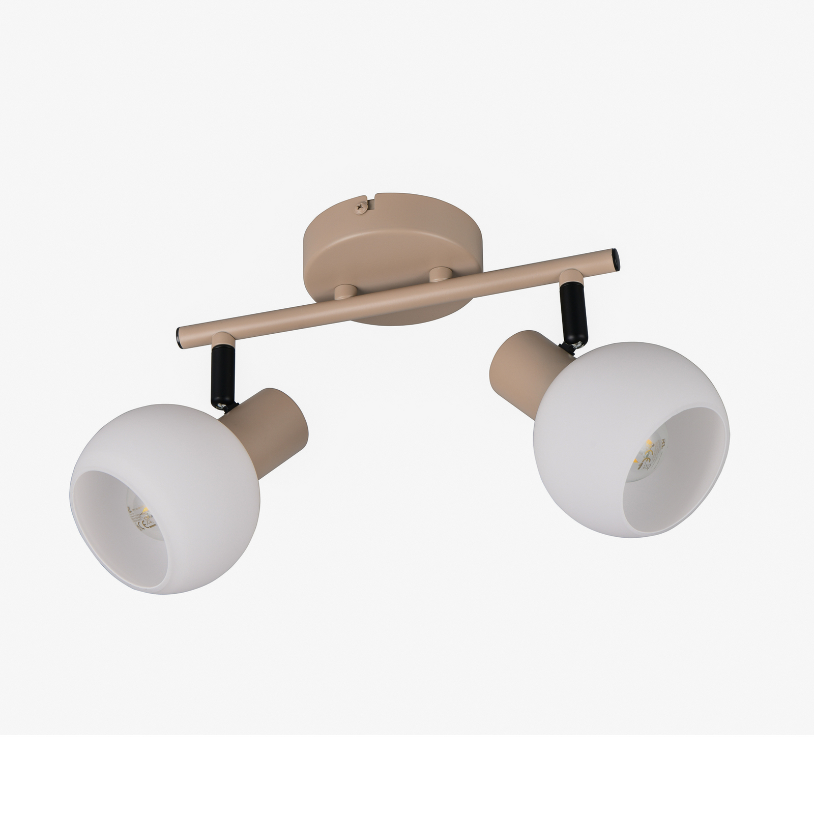 Plafoniera Boba, a 2 luci, beige, E14, metallo Plafoniera Boba, a 2 luci, beige, E14, metallo