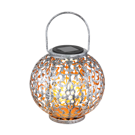 Kula dekoracyjna LED 36742 tłoczenie, srebrna