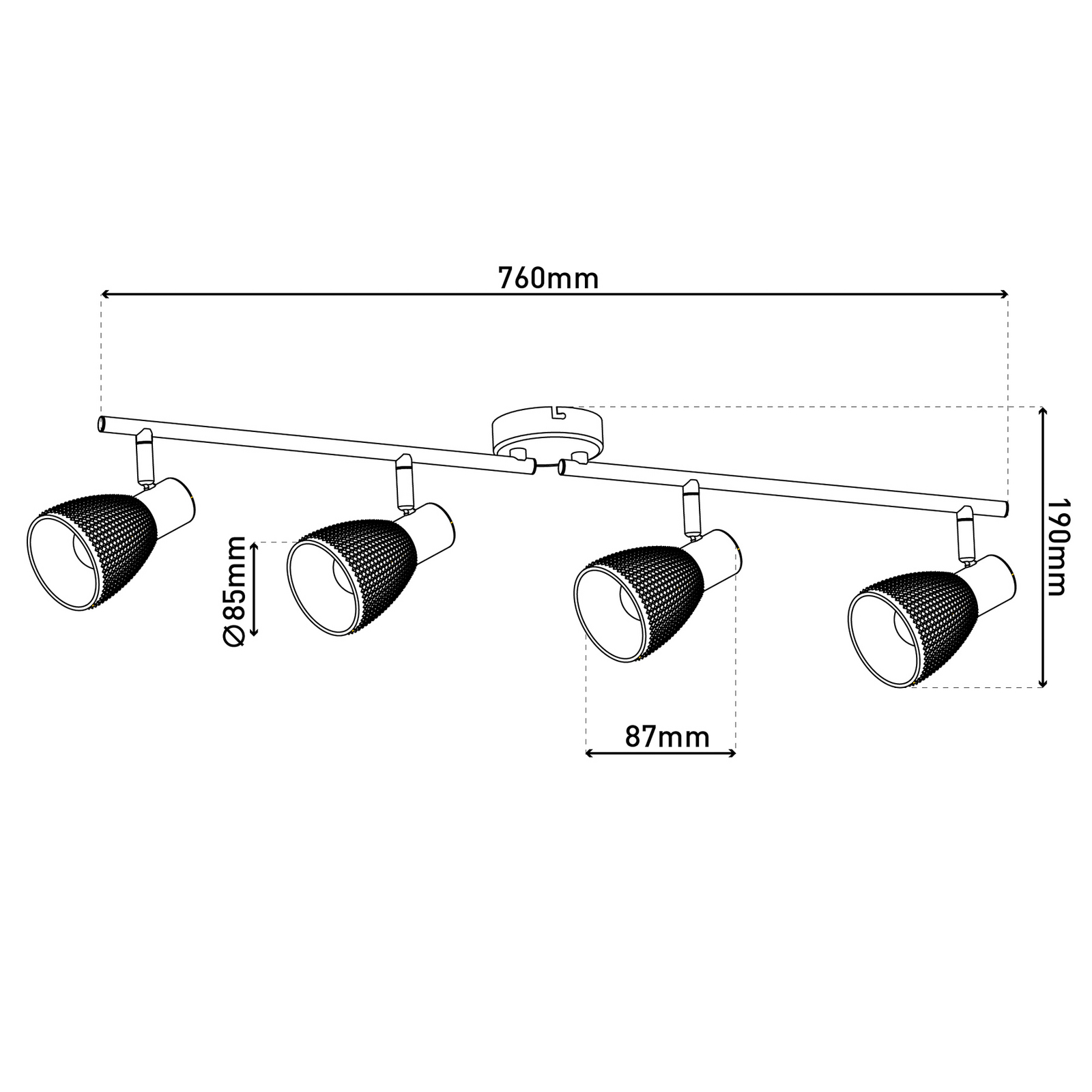 Laelamp Lindita, 4-lambiline, klaas, suitsuhall, E14 Laelamp Lindita, 4-lambiline, klaas, suitsuhall, E14