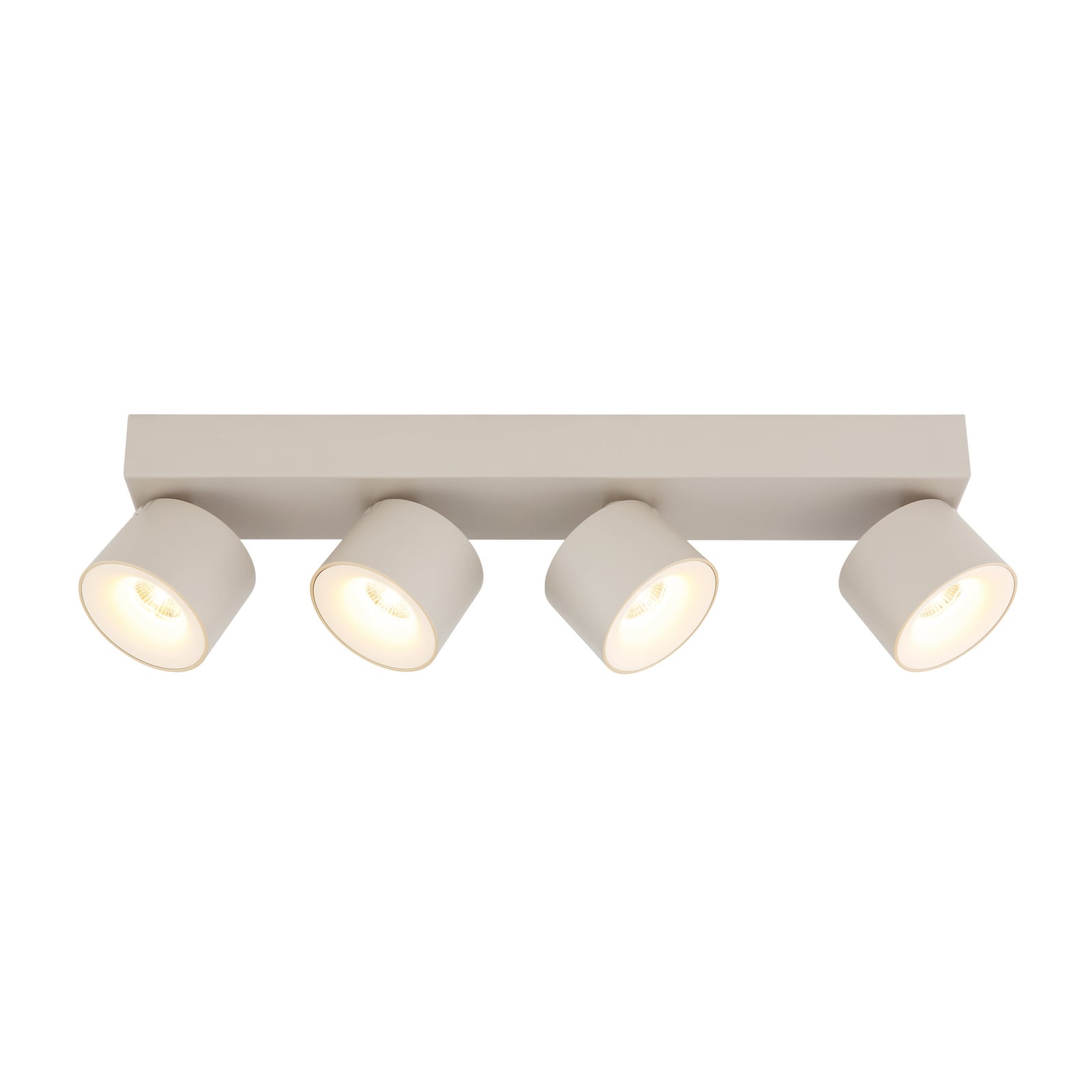 LED-downlight Rae, sandfarget, metall, 4 lyskilder, 46 cm LED-downlight Rae, sandfarget, metall, 4 lyskilder, 46 cm