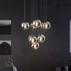 Κρεμαστό φωτιστικό Ariscani, μαύρο, Ø 65 cm, ατσάλι/γυαλί, 10-φωτισμός.