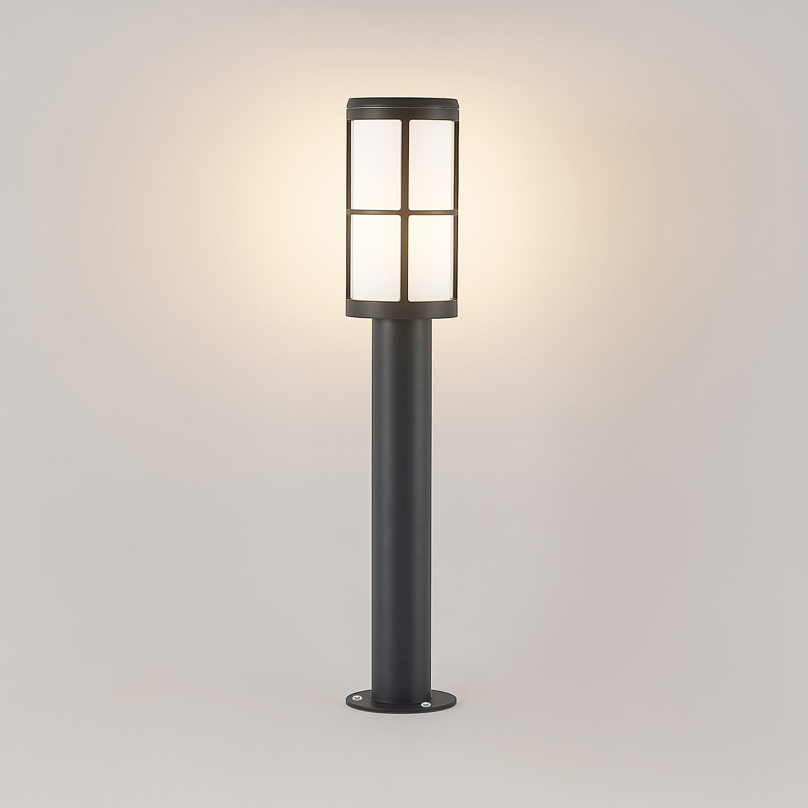 Lucande Kelini bolardo luminoso, 65 cm gris oscuro