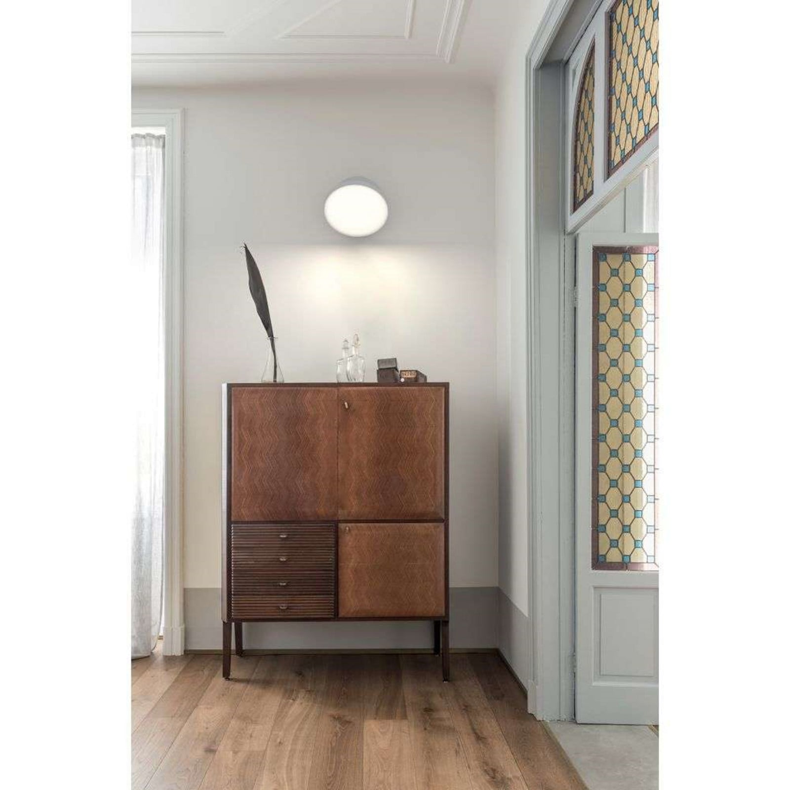Venere W2 V&auml;gglampa 3000K Push Dim. Matt White Rotaliana - Vardagsrum - Plast