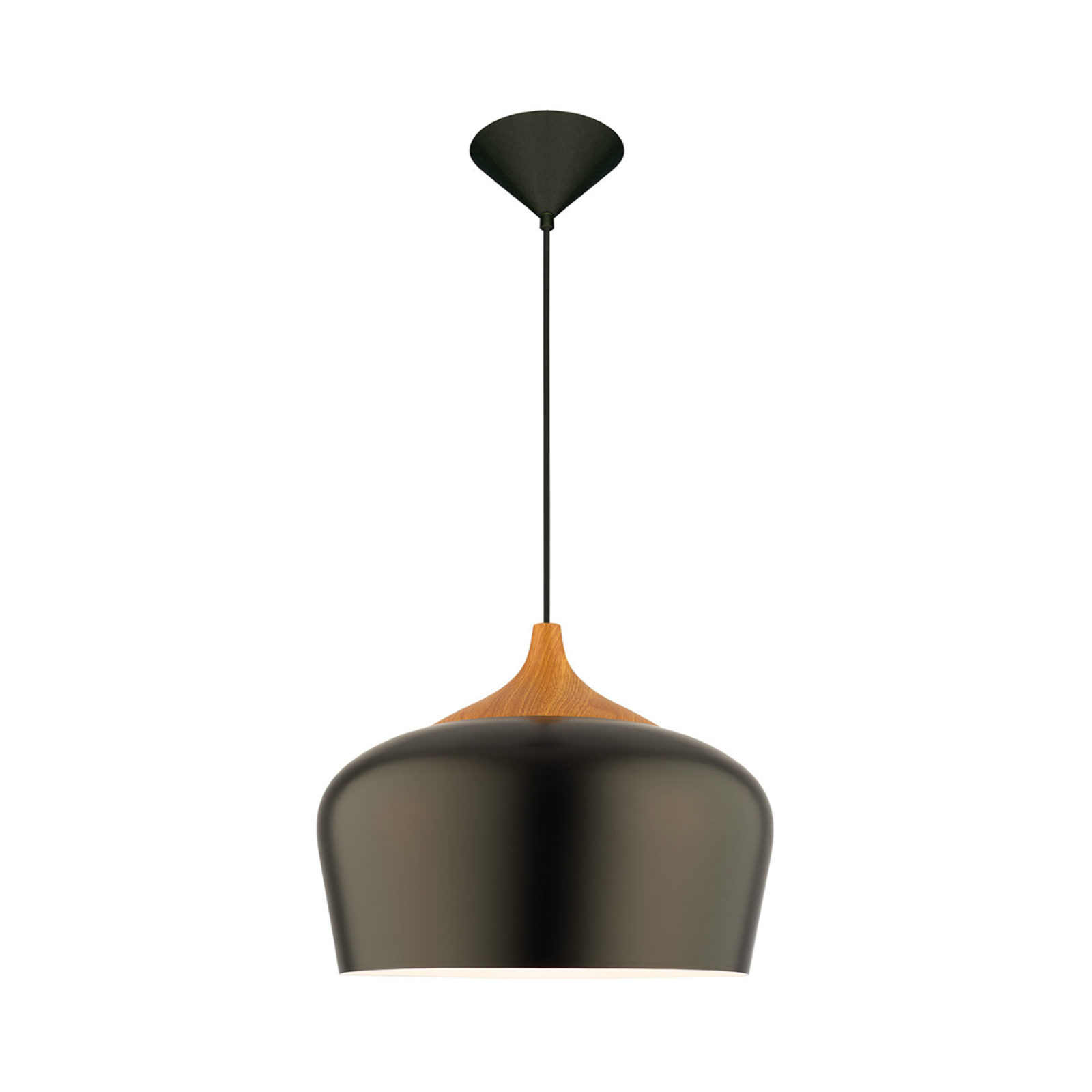 Metalen hanglamp Voltige in zwart