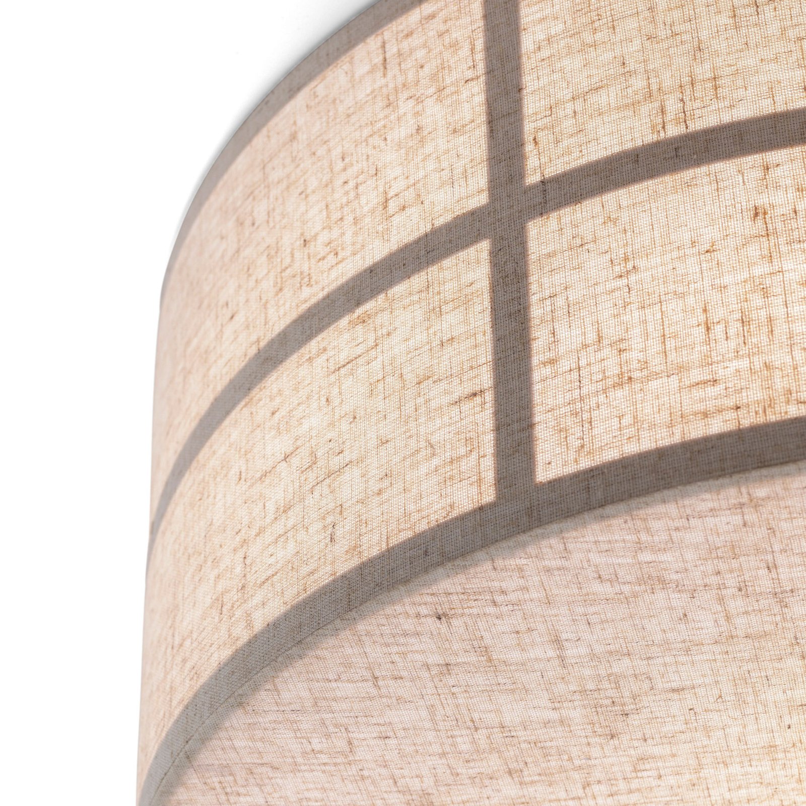 Audo ceiling light Hashira, natural colour, linen, Ø 50 cm