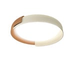 kdln LED ceiling light Dala, sand white/copper, Ø 58 cm, dimmable