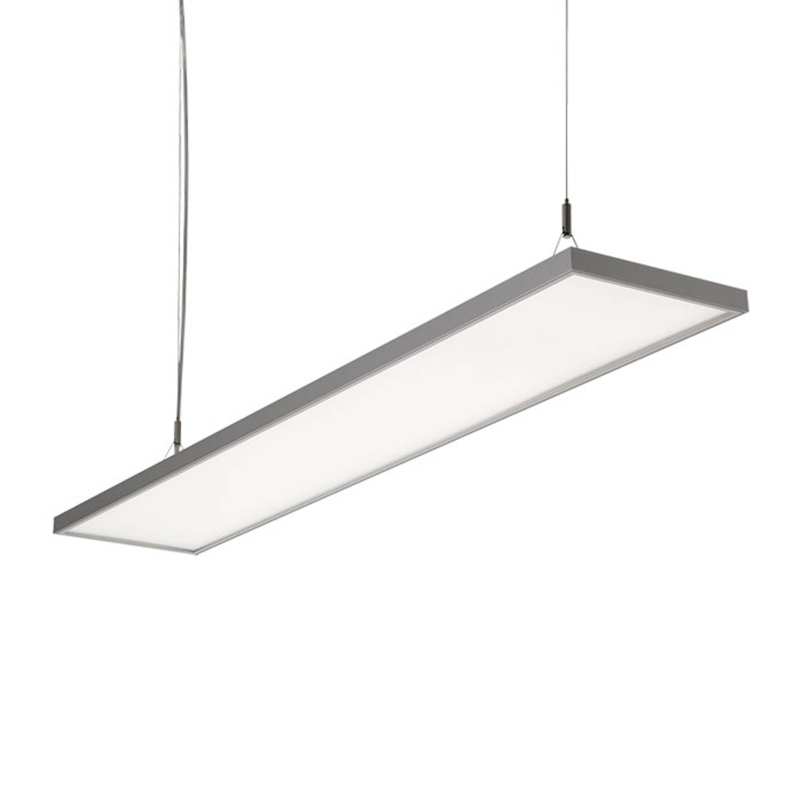 Lampa wisząca LED C95-P srebrnoszara 119,4 cm