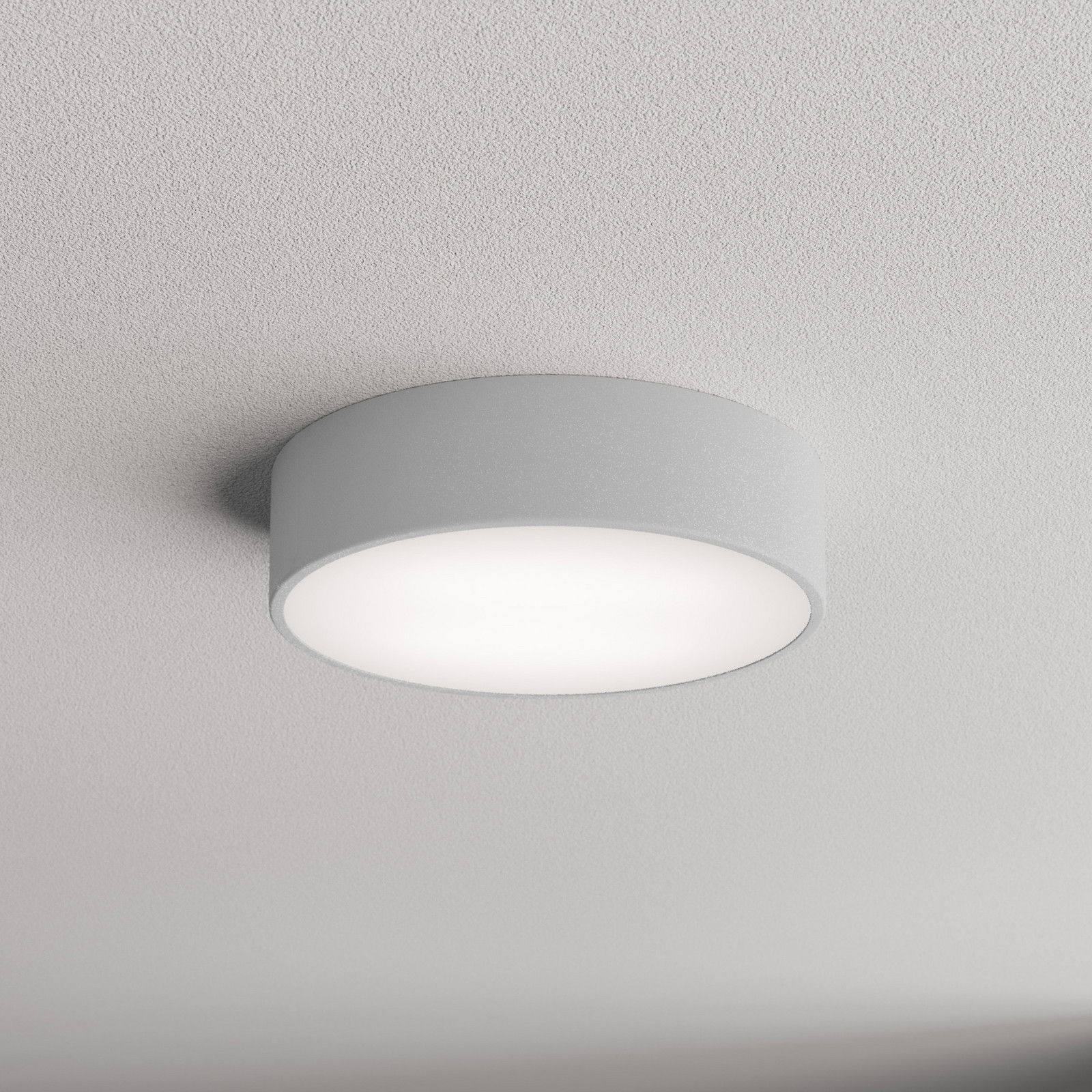 TEMAR LIGHTING Plafonieră Cleo 300 IP54 Ø 30 cm gri - Camera de zi / sufragerie - modern - Metal