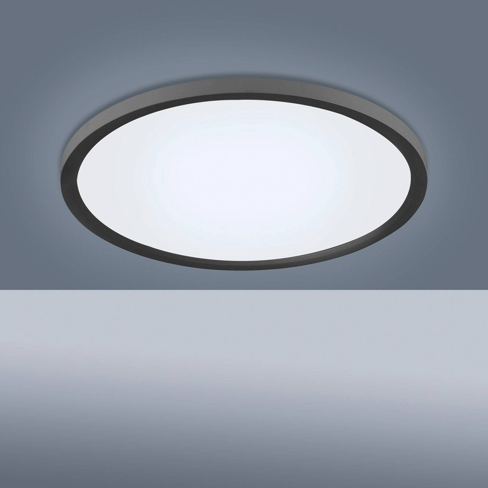 Lampa sufitowa LED Flat CCT, Ø 40 cm, czarna