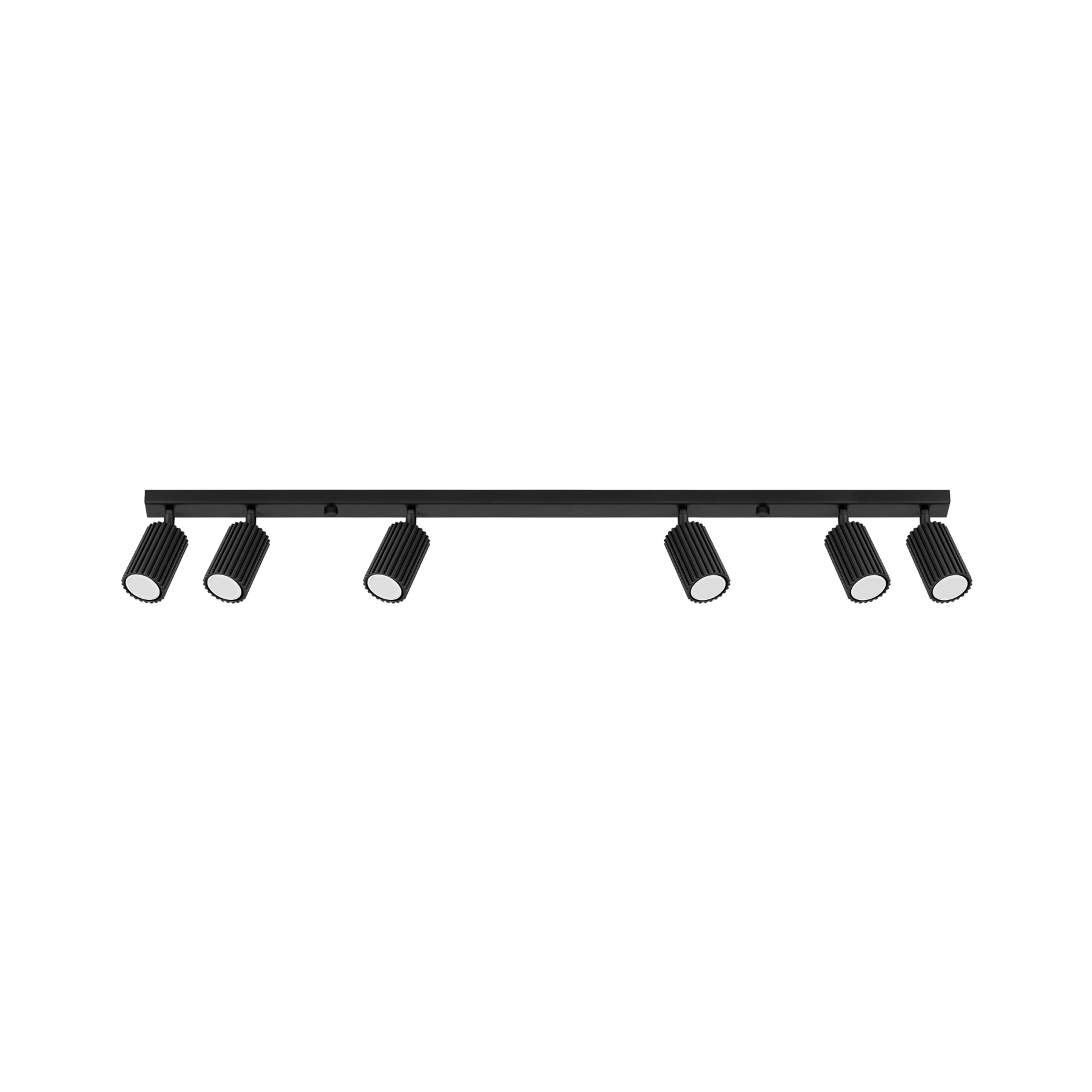 Spot pour plafond carbone, noir, longueur 117 cm, aluminium, 6 lampes