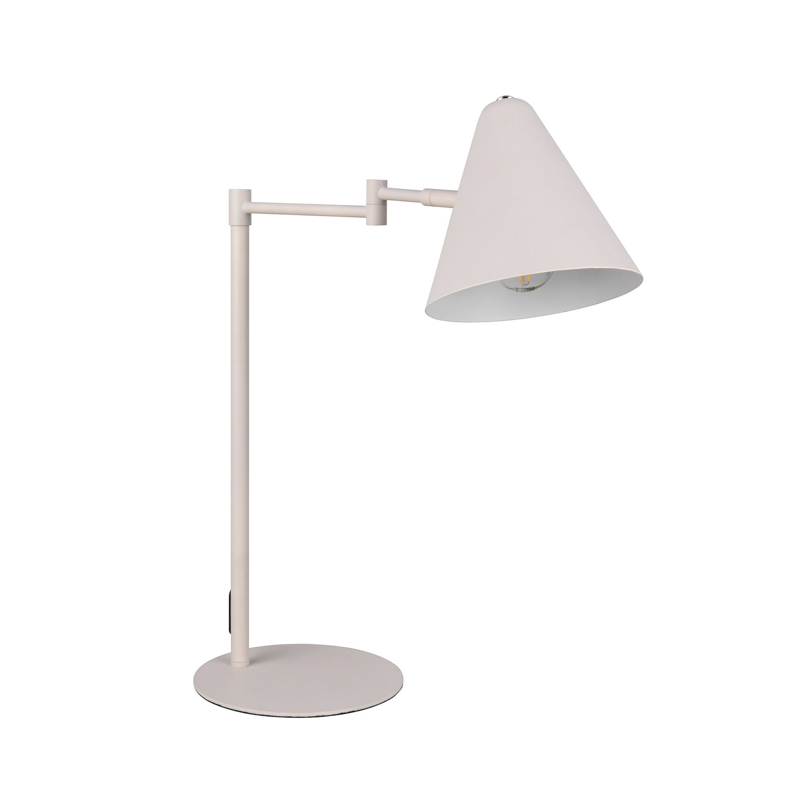 Lampada da tavolo Cosima, grigio chiaro, altezza 50 cm, metallo