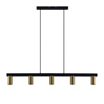 Baliko 5 Riippuvalaisin Black/Brass - Lindby