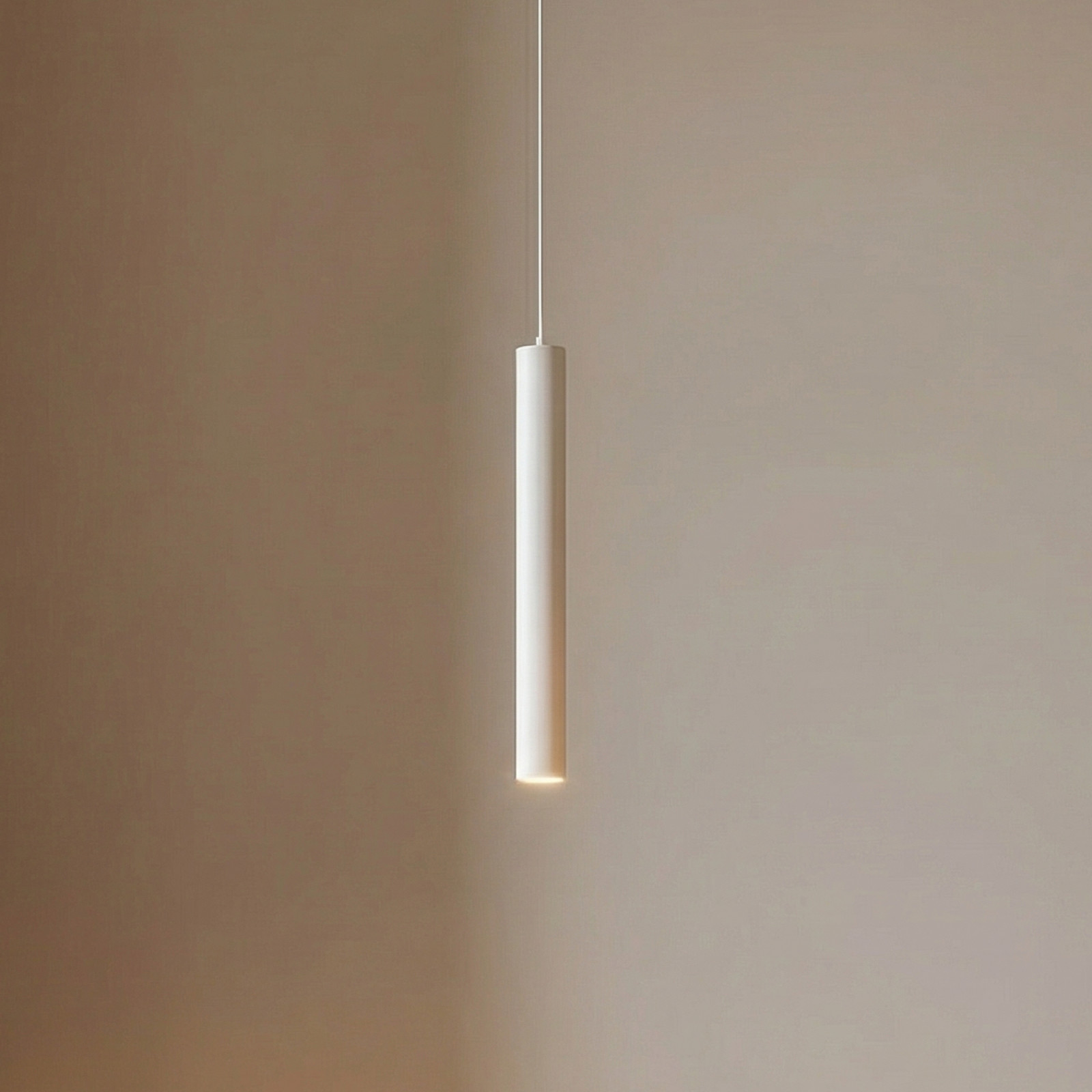 Lindby LED висяща лампа Lumaro, бяла, 27 cm, 48V, с регулиране на яркостта