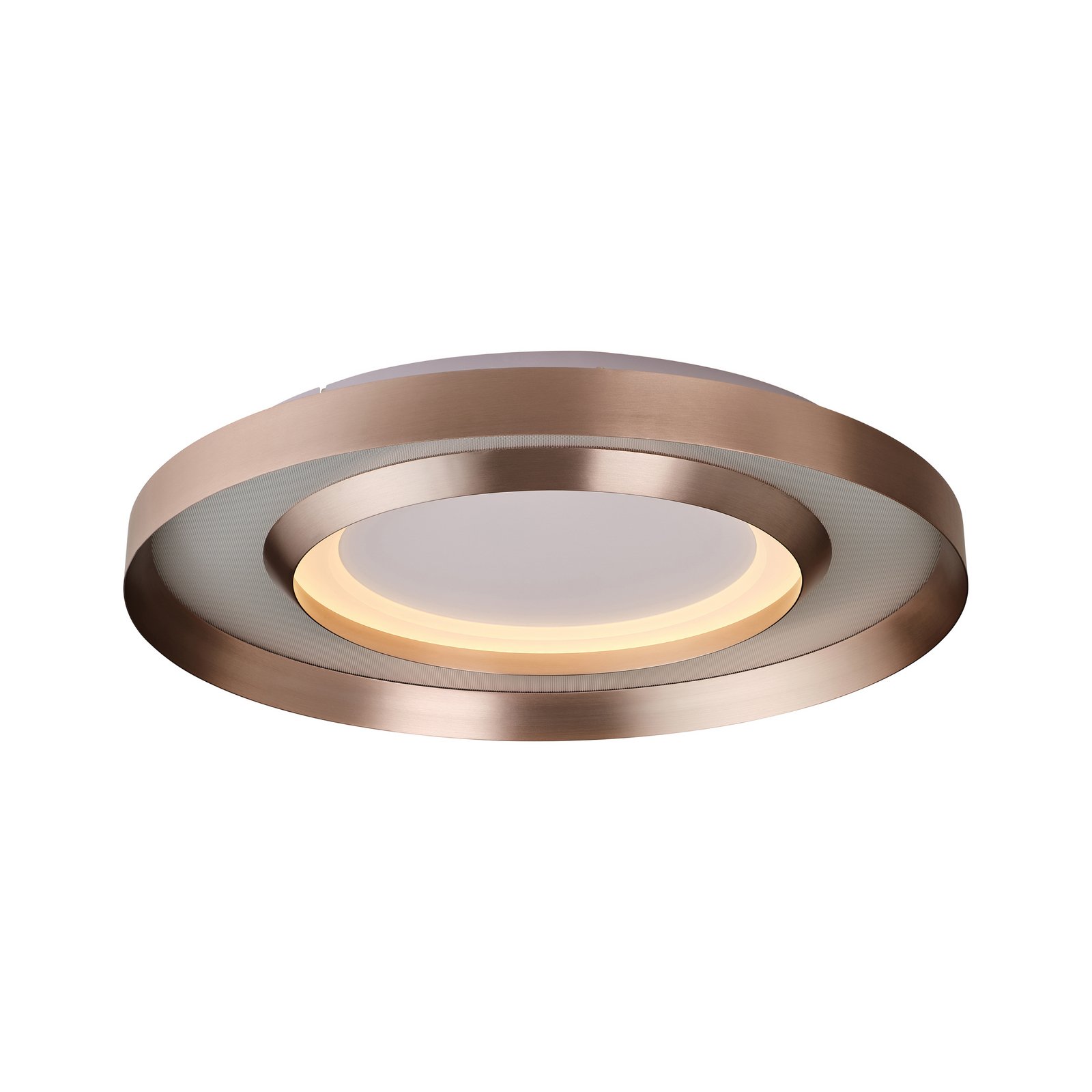 LED-taklampa Onix, Ø 60 cm, roséguld, metall