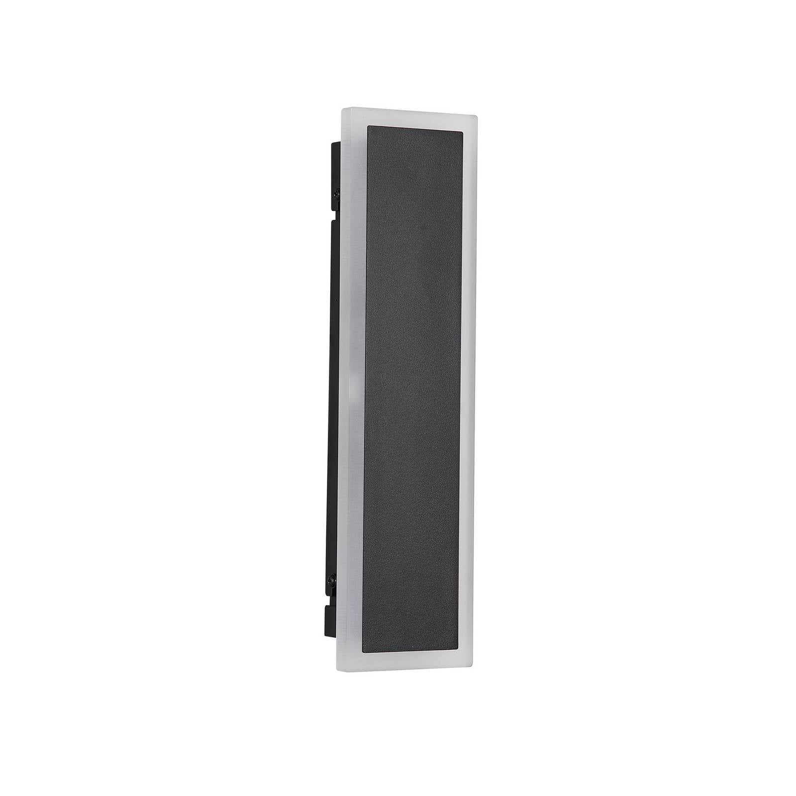 LED-Außenwandlampe Bordo Square Höhe 30 cm schwarz Aluminium
