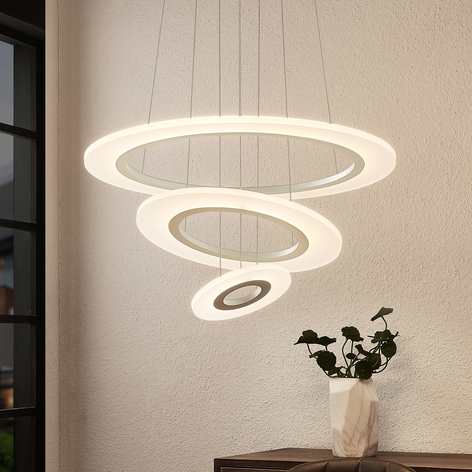 Lindby Amisu LED-Hängeleuchte mit drei Ringen