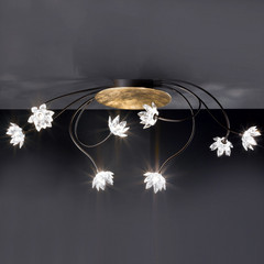 Fiorella loftlampe 8 lyskilder, klar
