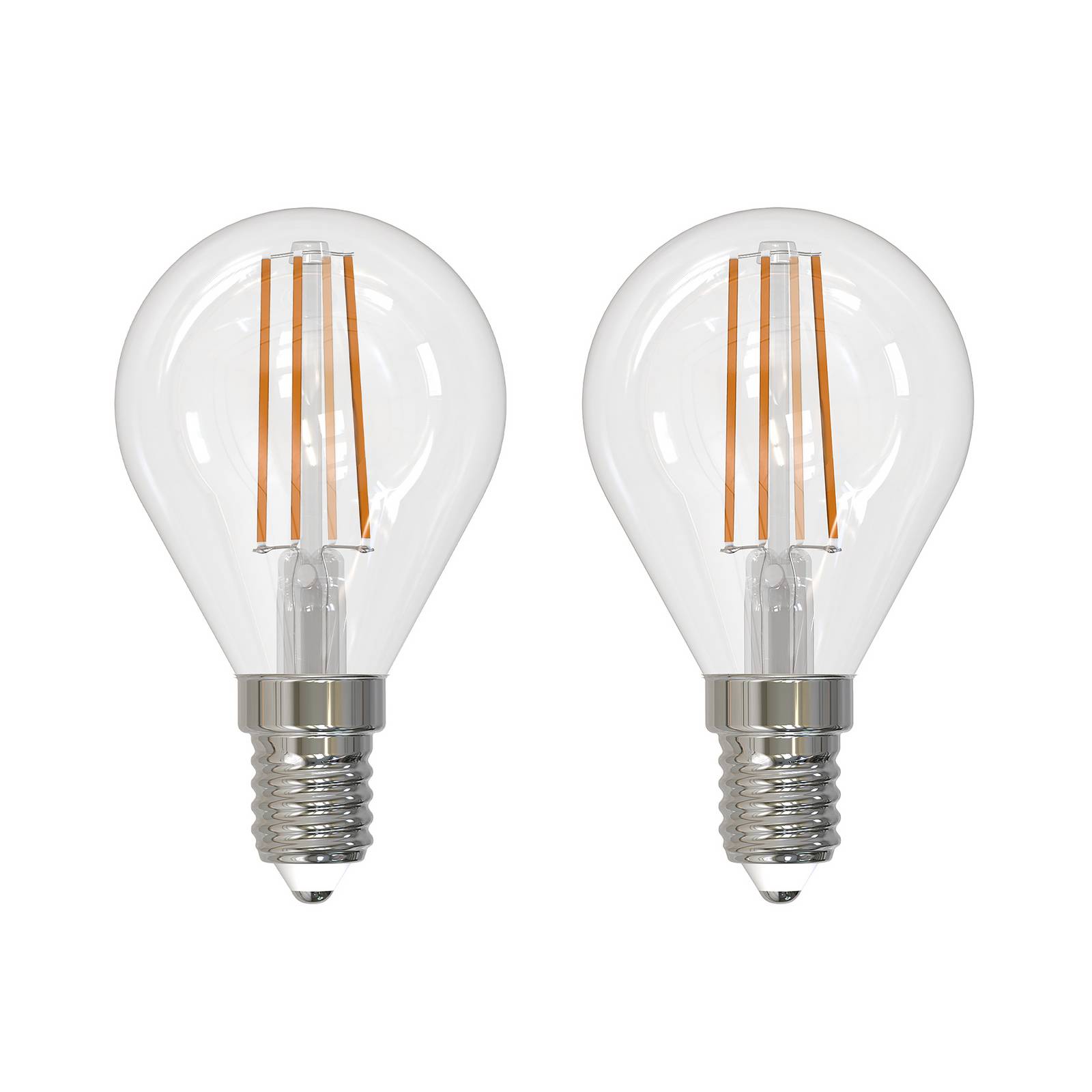 LED-Filamentlampe E14 4W 2700K Tropfen dimmbar 2er