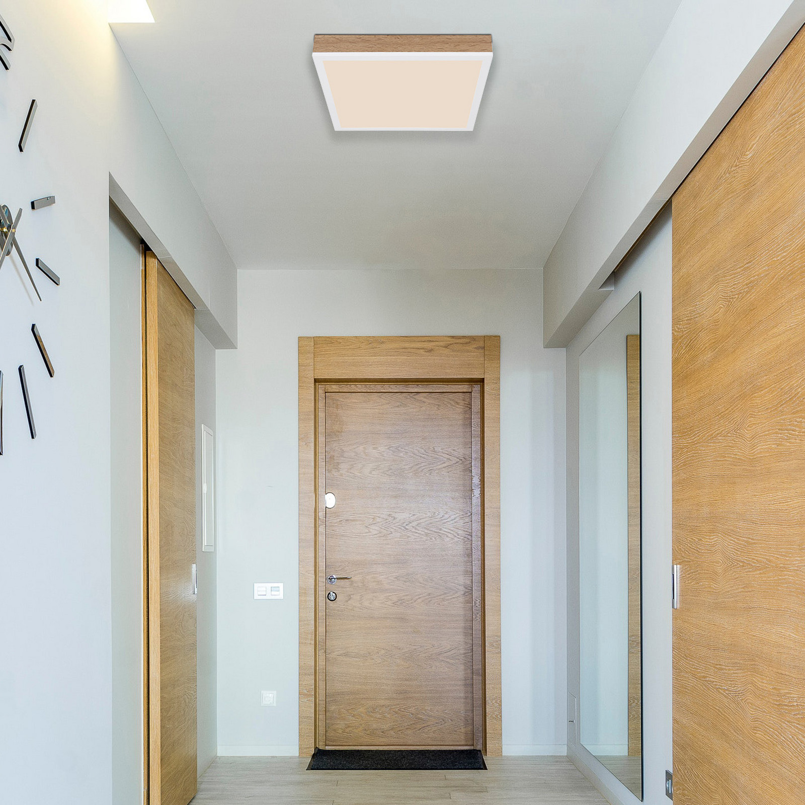 Plafonieră cu LED Doro lungime 30 cm lemn închis lemn