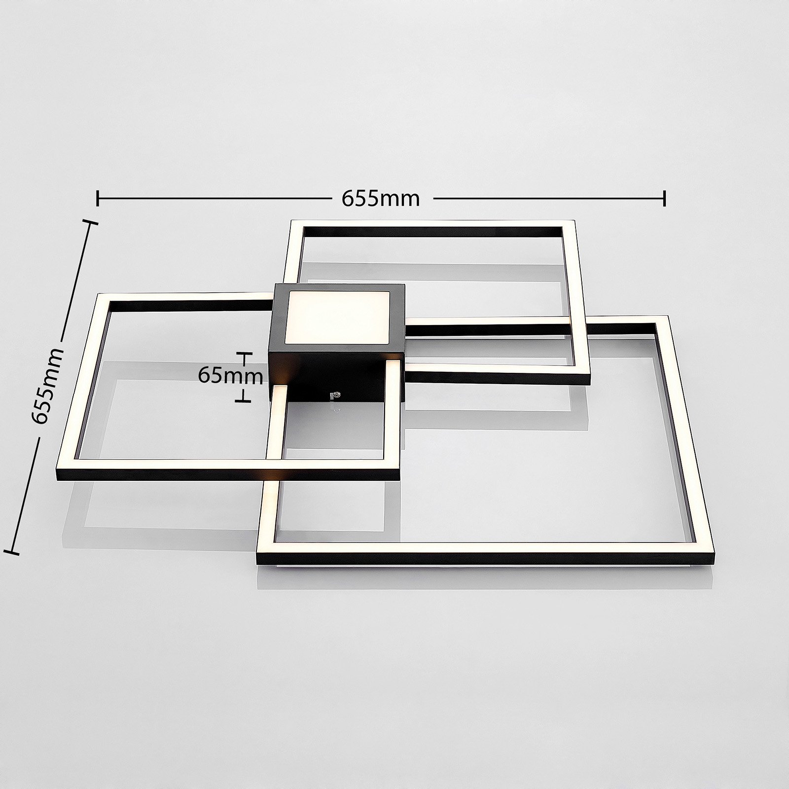 Lindby Duetto LED Deckenlampe, anthrazit, 38 W Lindby Duetto LED Deckenlampe, anthrazit, 38 W