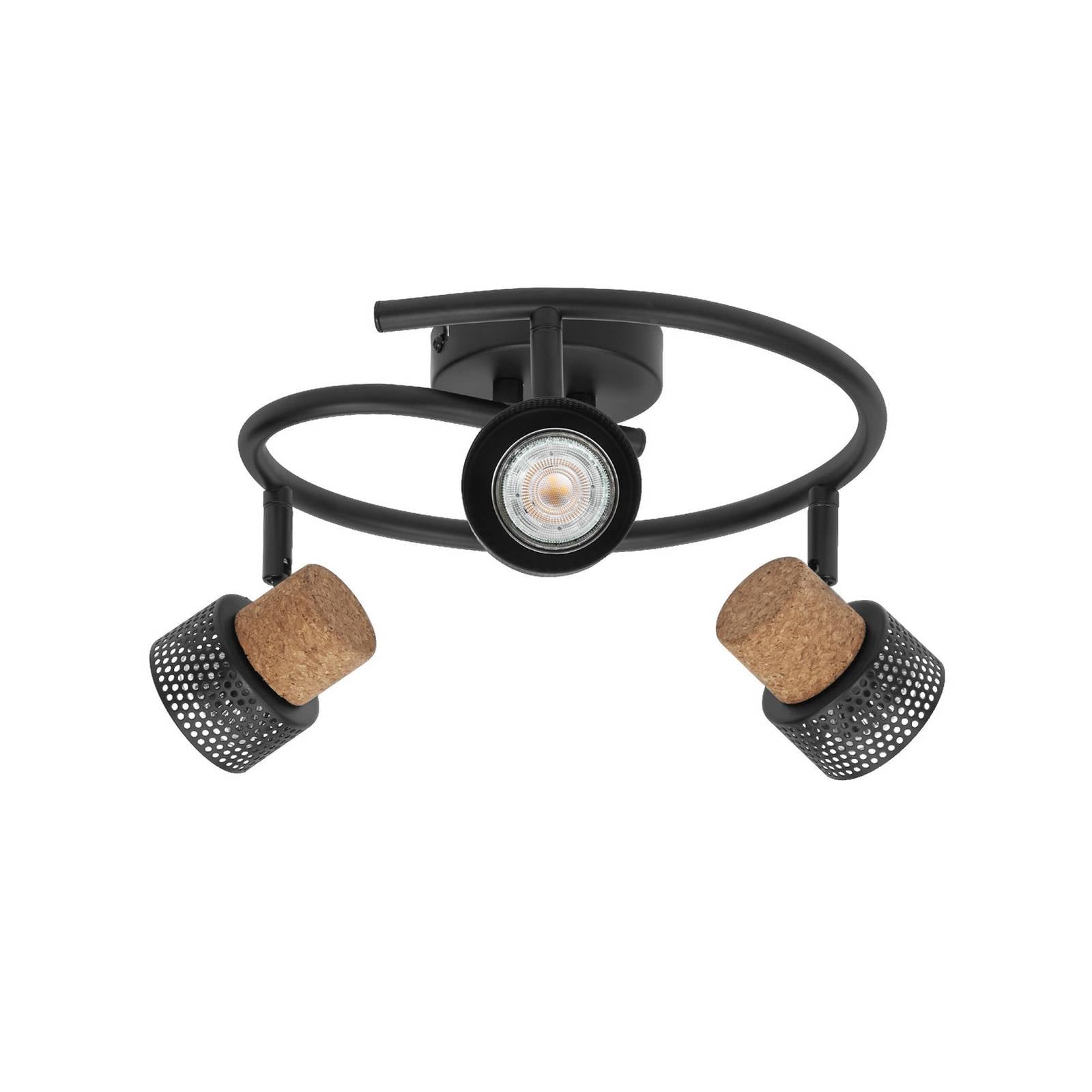 OSRAM Deckenstrahler CORK SPIRAL schwarz 3-Spot GU10-LED 927
