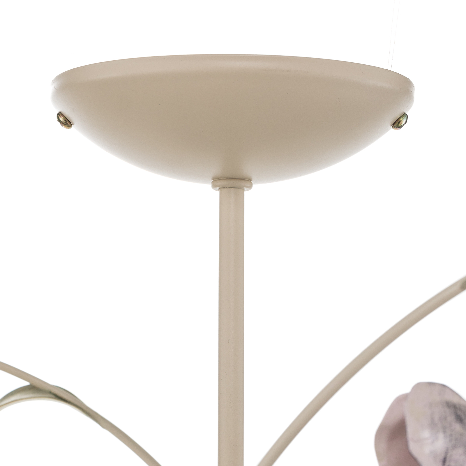 Różana lampa sufitowa w formie żyrandola, 5-punktowa