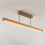 Tamlin Plafón LED de madera, color haya, regulable.