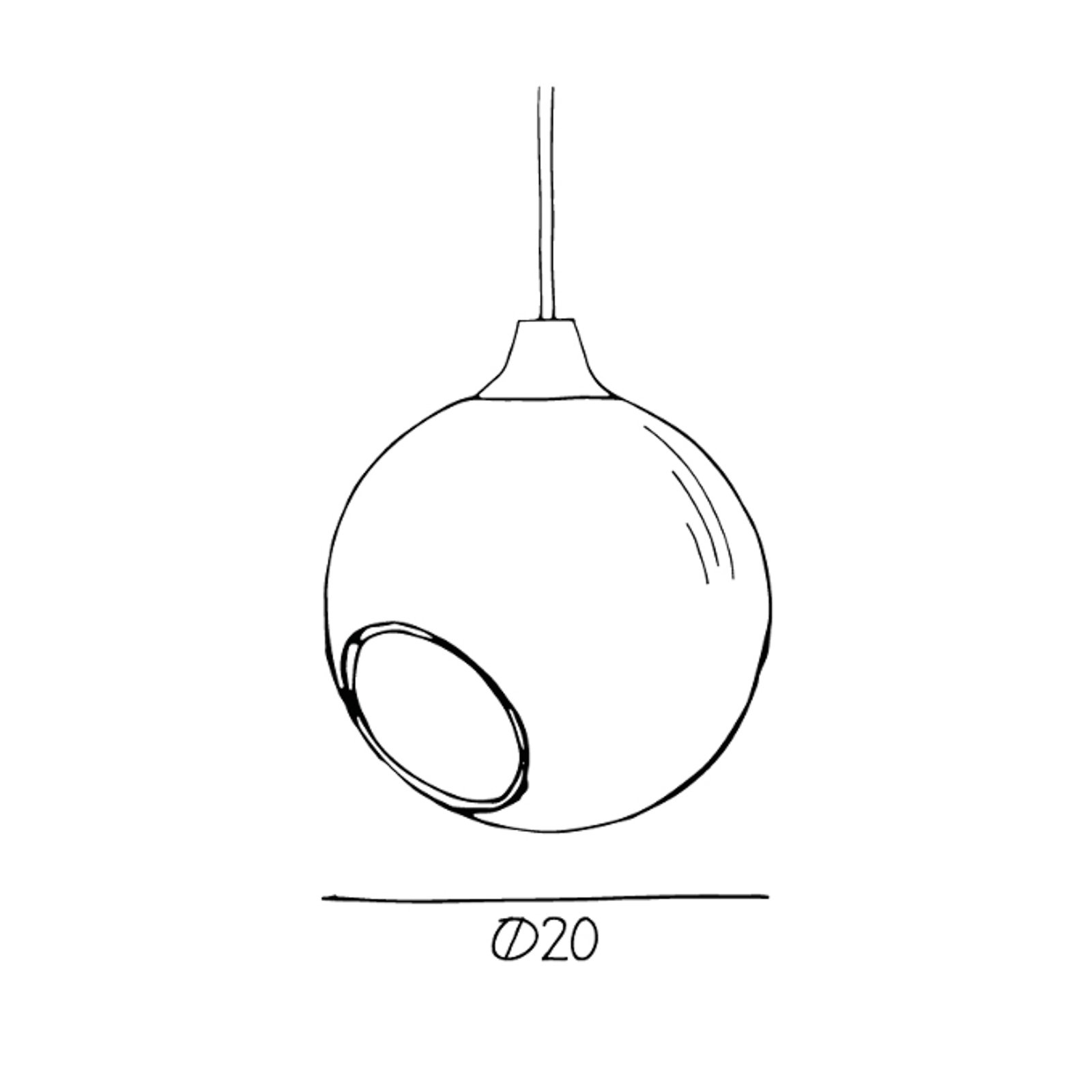 Ballroom Pendant Amber with Gold Socket - Design By Us