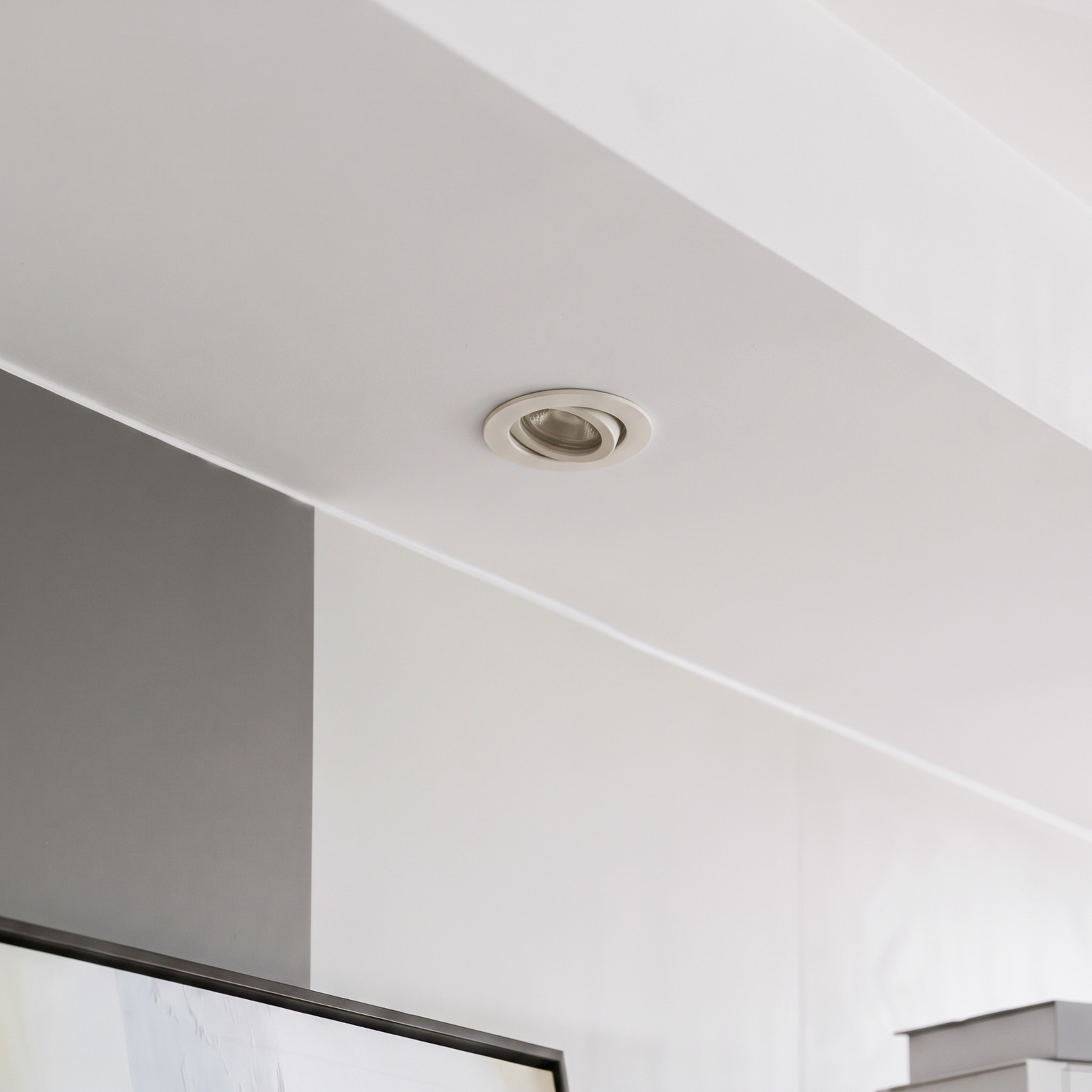 Arcchio Downlight Zyron, smilškrāsā, Ø 8,2 cm