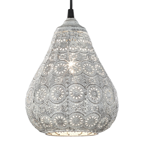 Antyczna szara lampa wisząca Jasmin