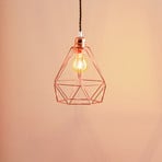 SEGULA Diamond pendant lamp in copper