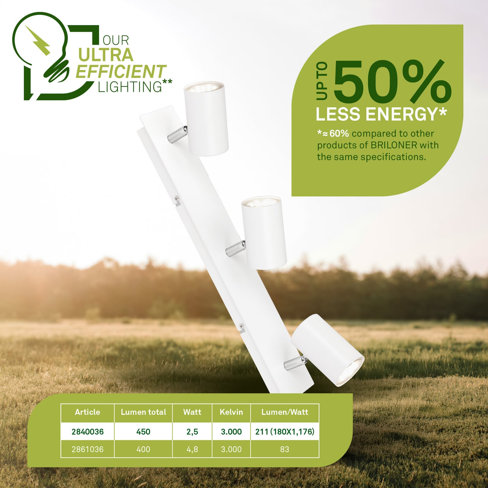 Griestu lampa Isil A, balta, 3 gaismas, metāla, grozāma