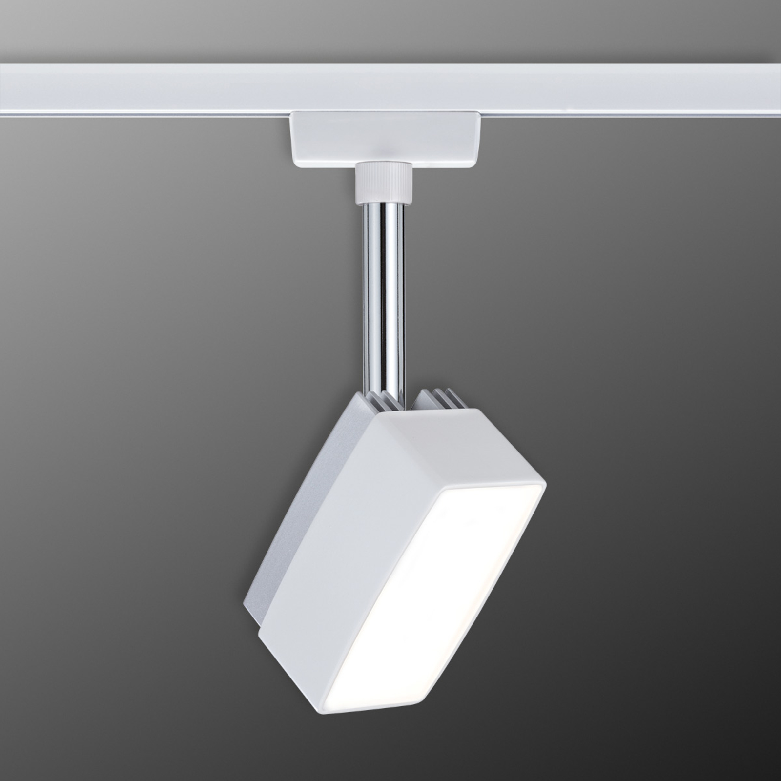 Paulmann URail Pedal LED spot in white, for Living / Dining Room, metal, 5 W, energy efficiency: A+, W: 5 cm, H: 17.5 cm