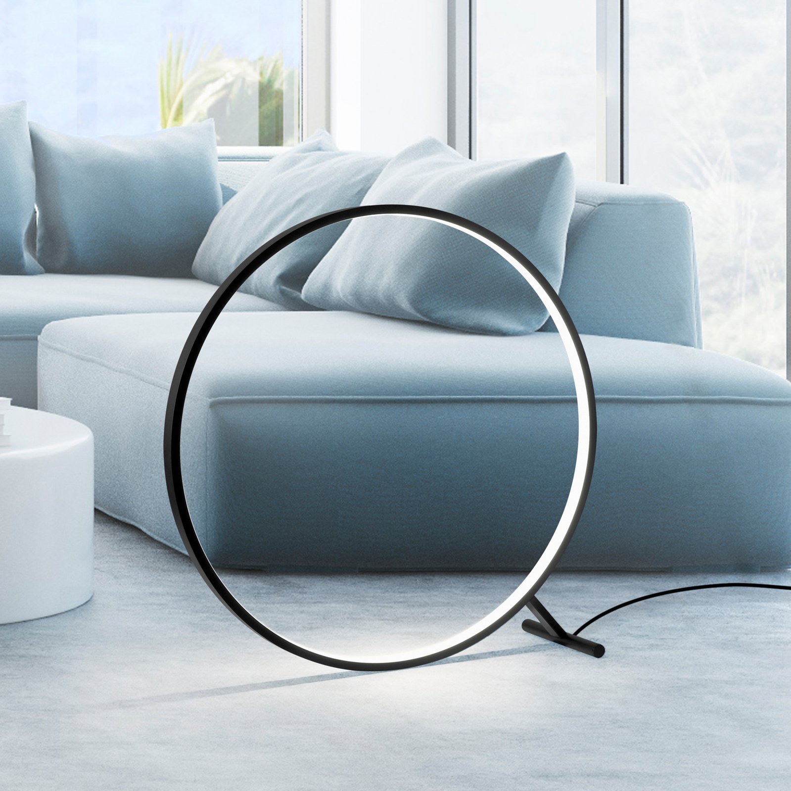 LED floor lamp Hula CCT with remote control Ø 80 cm