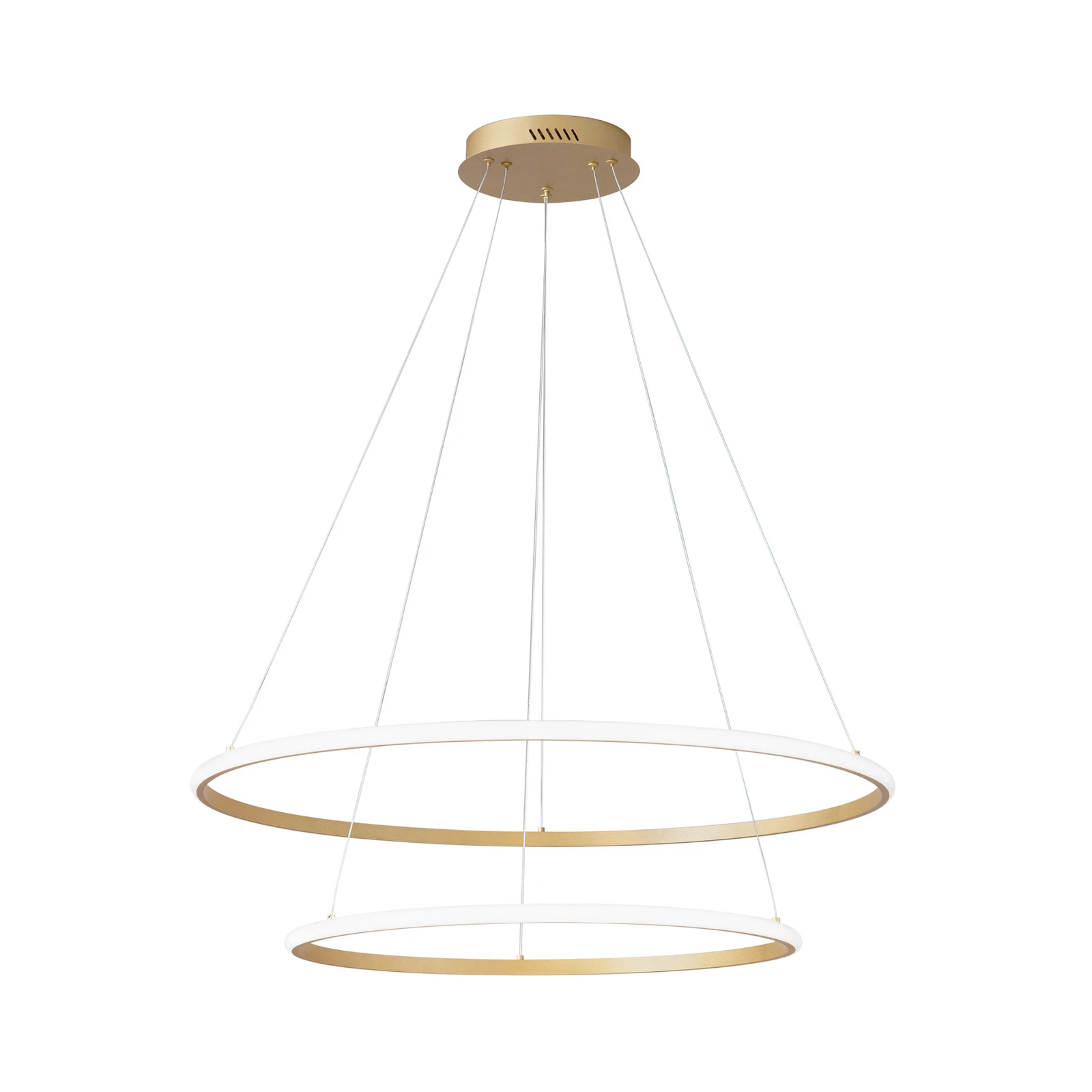 Axis LED viseća svjetiljka, Ø 80/60 cm, zlatna boja, metal, CCT
