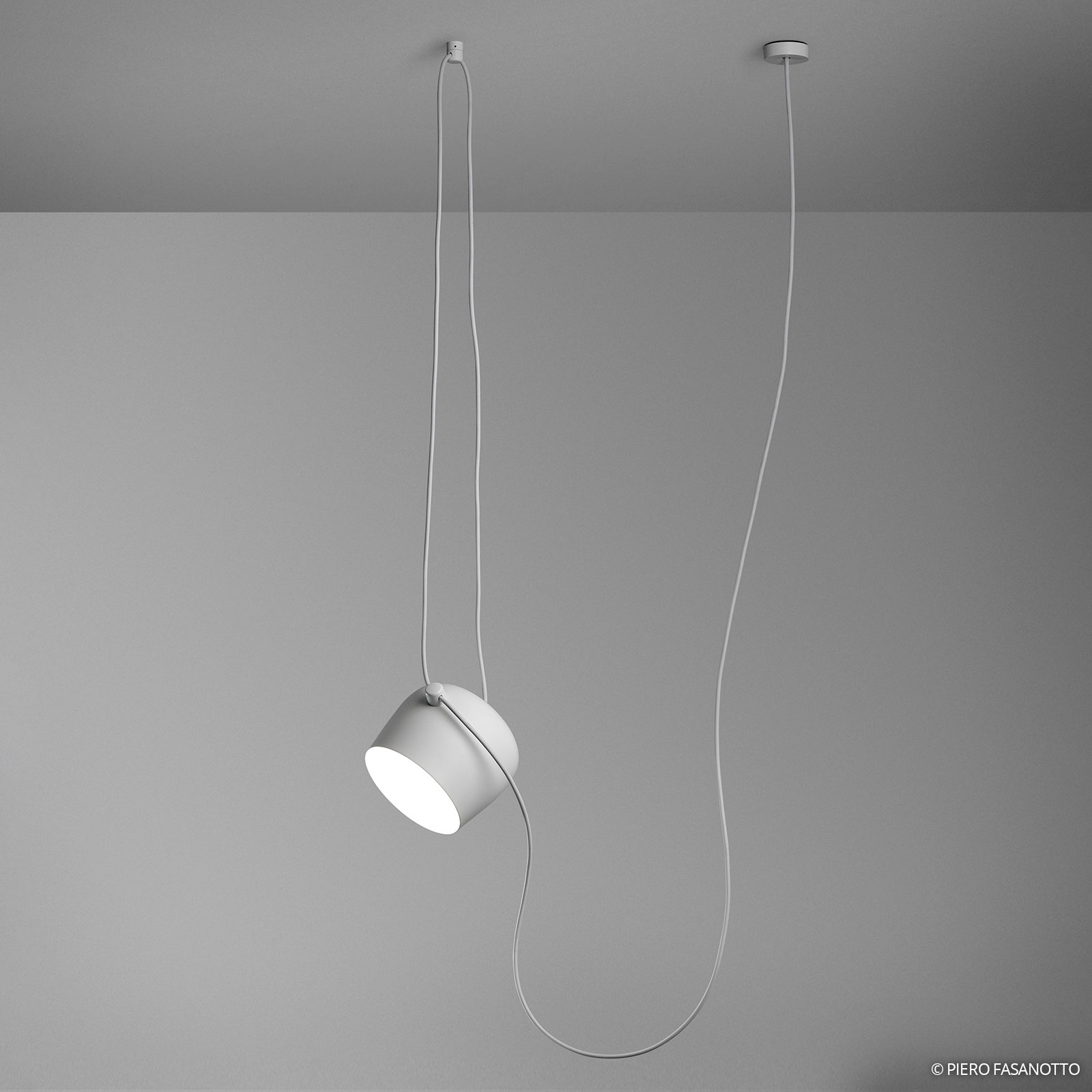 AIM - designerska lampa wisząca LED, biała