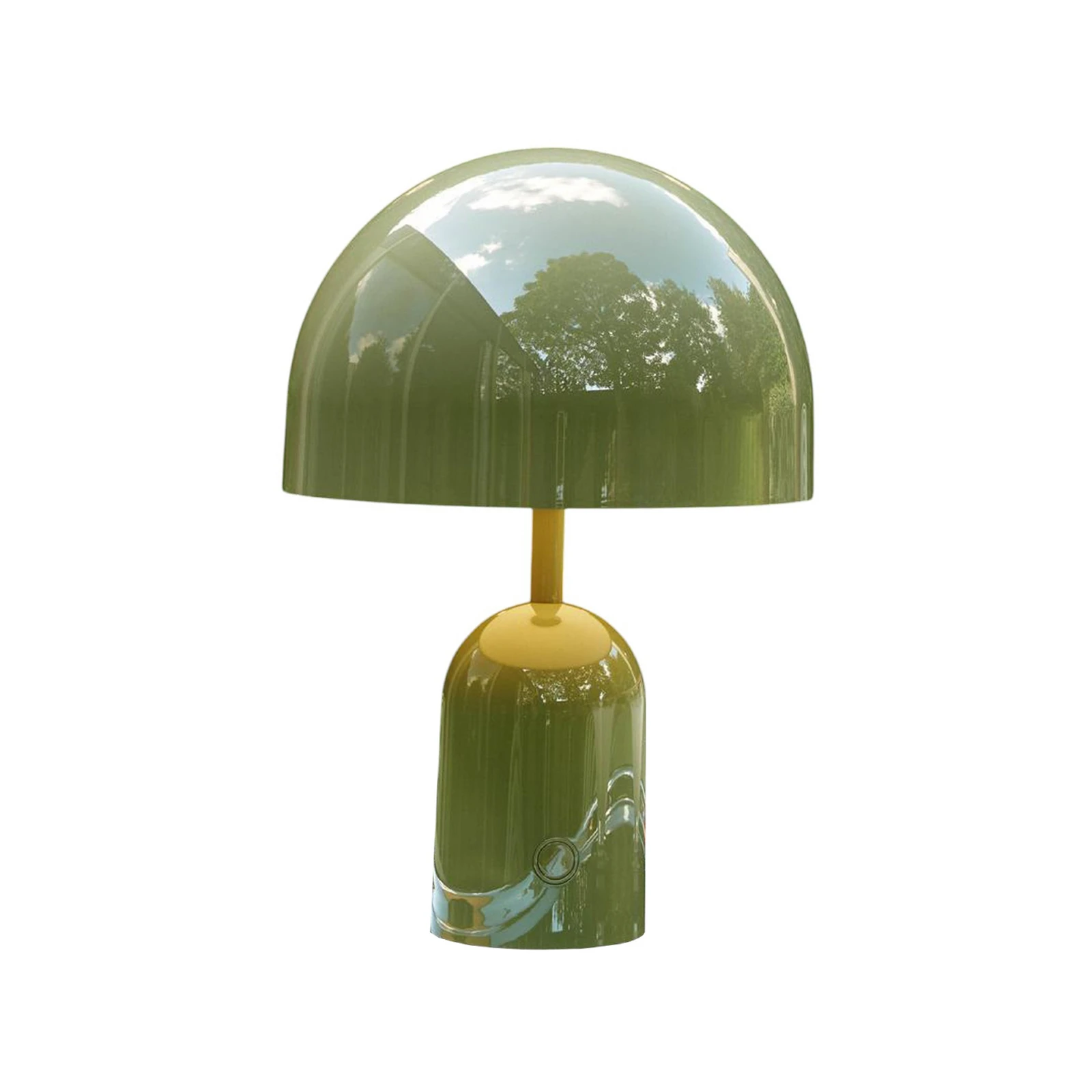 Tom Dixon BELL PORTABLE rechargeable table lamp, moss green, 28 cm, IP44