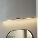 Λυχνία καθρέφτη Lucande LED Kivana, μαύρο, μεταλλικό, 120cm IP44