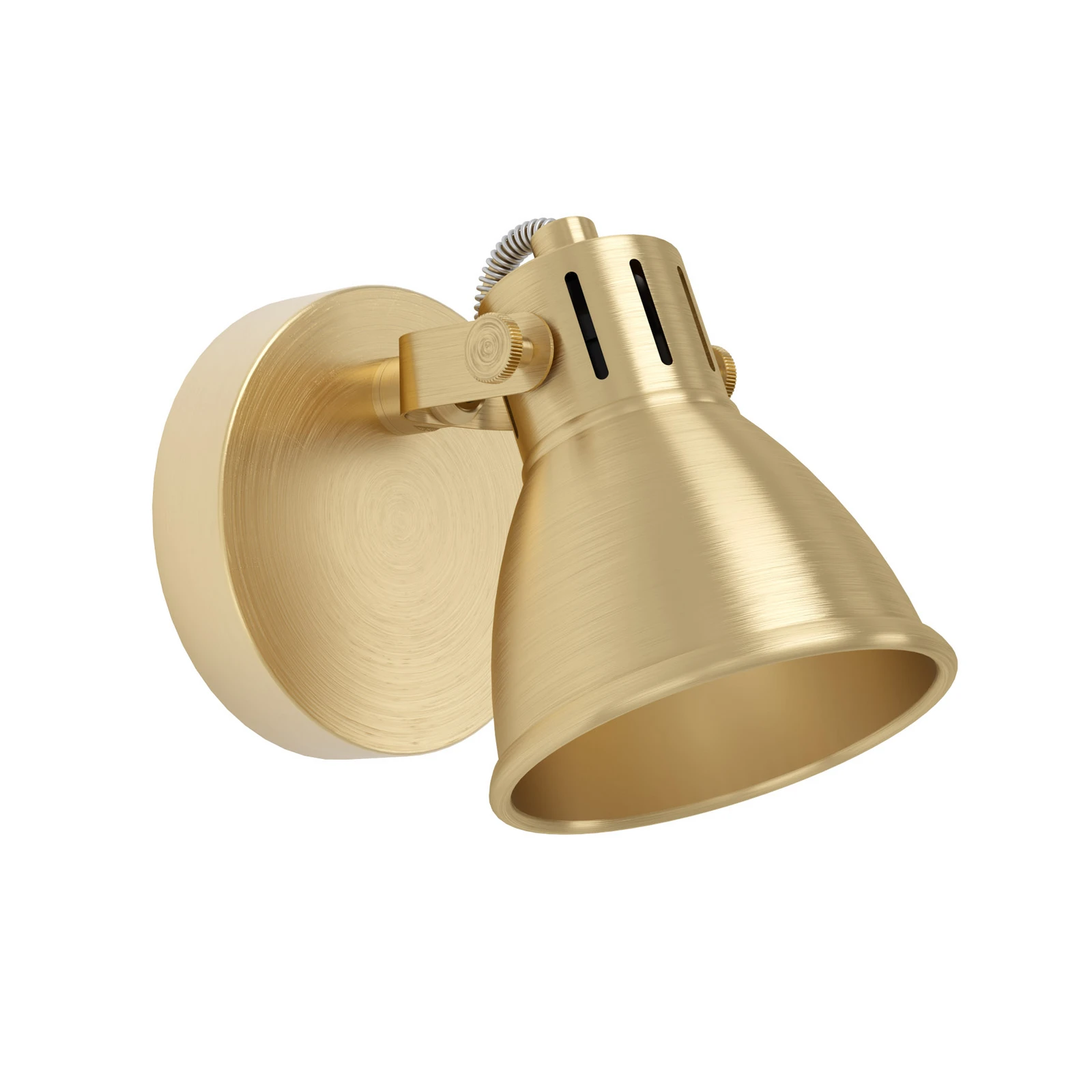 Seras wall spotlight, brushed brass-gold, 1-bulb